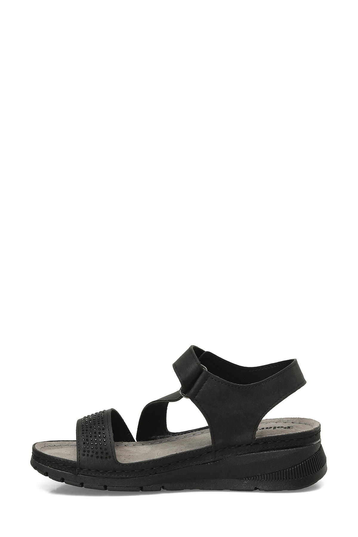167004.Z5FX Siyah Kadın Düz Sandalet - Görsel 4