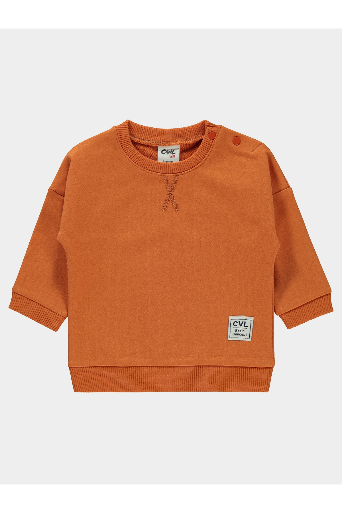 Erkek Bebek Sweatshirt 6-18 Ay Bal Kabağı