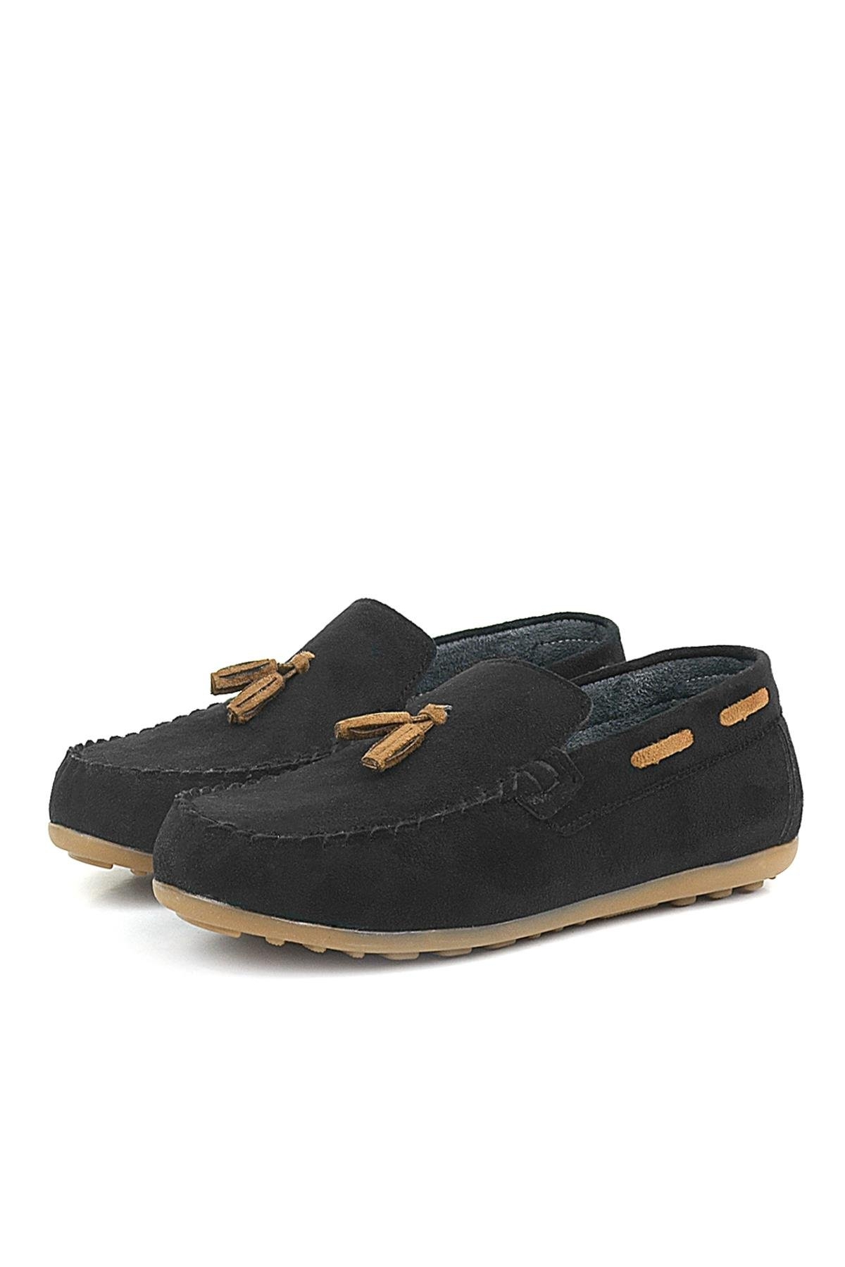 Siyah Taba Süet Erkek Çocuk Mokasen Ayakkabı - Görsel 4