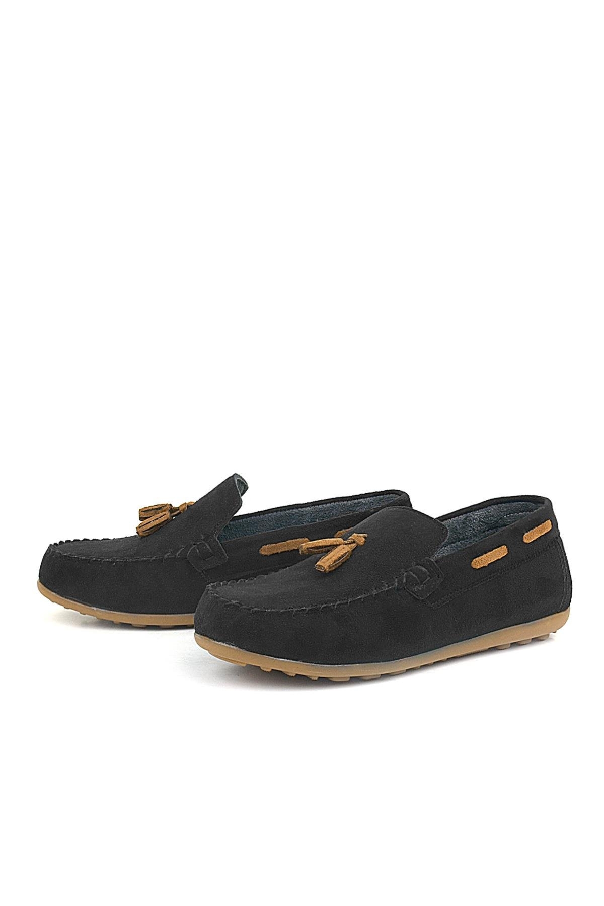 Siyah Taba Süet Erkek Çocuk Mokasen Ayakkabı - Görsel 5