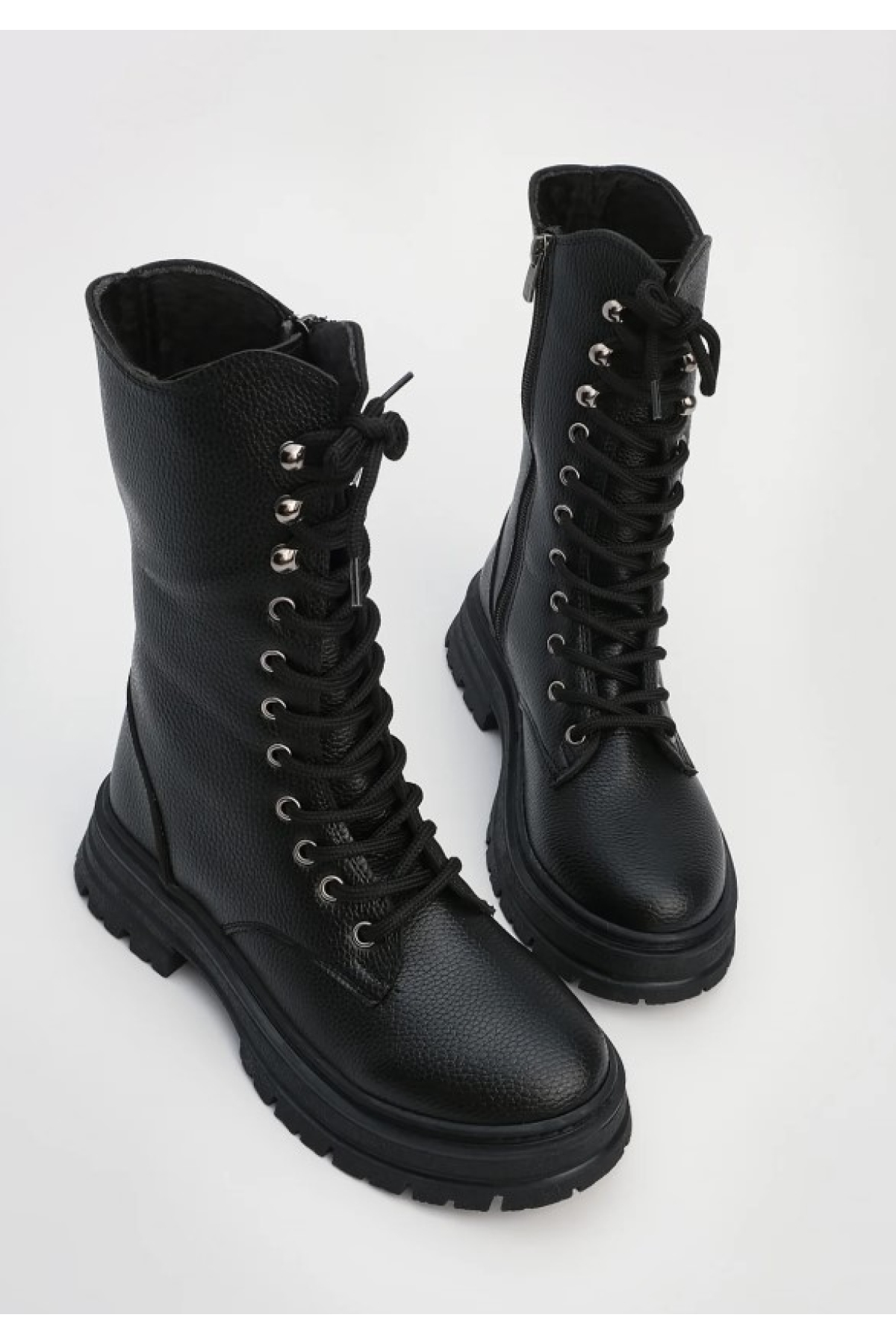 Düz Kaymaz Taban Postal Kadın Bot - Görsel 5