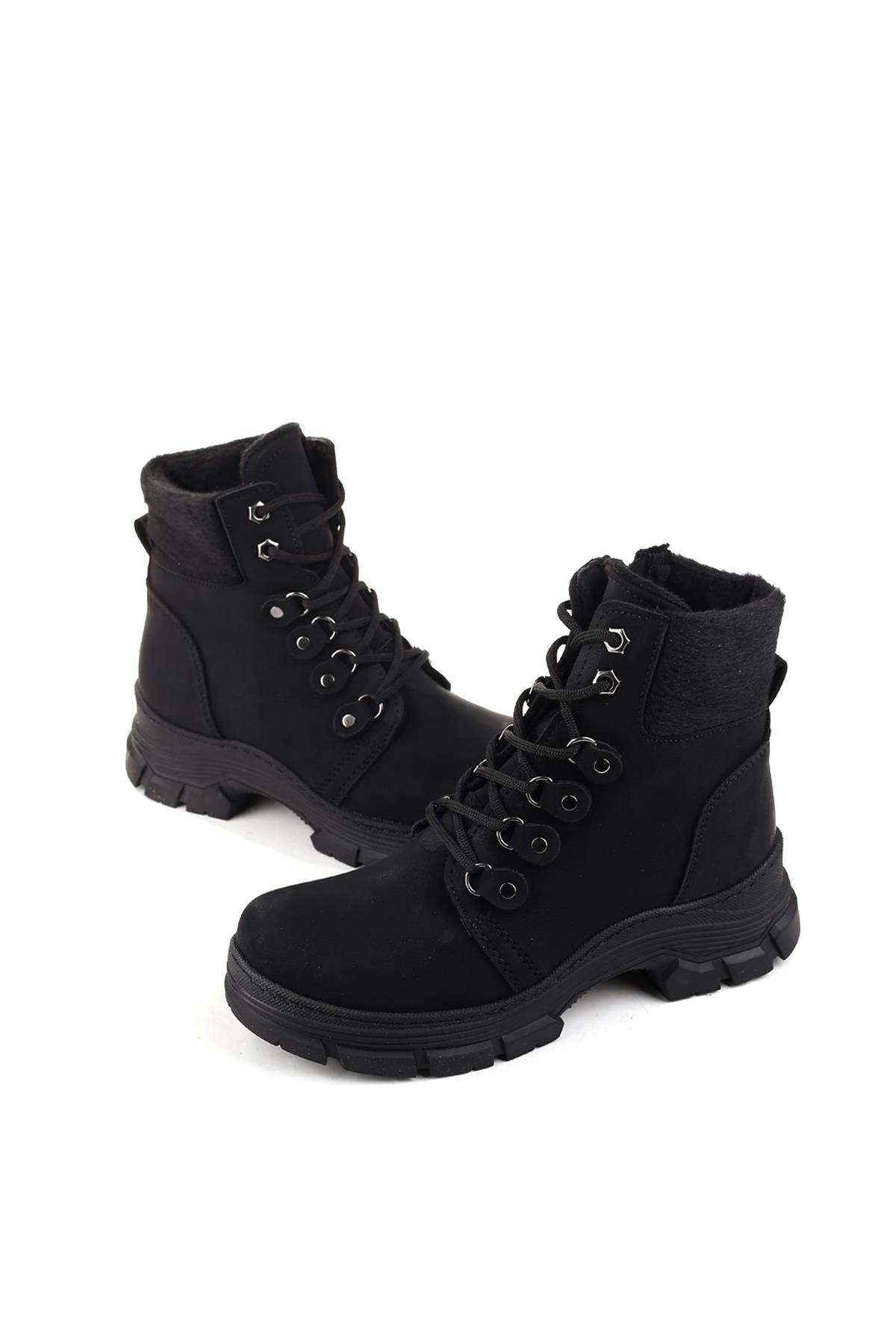 4185 Termo Taban Günlük Kadın Fermuarlı Postal Bot - Görsel 4