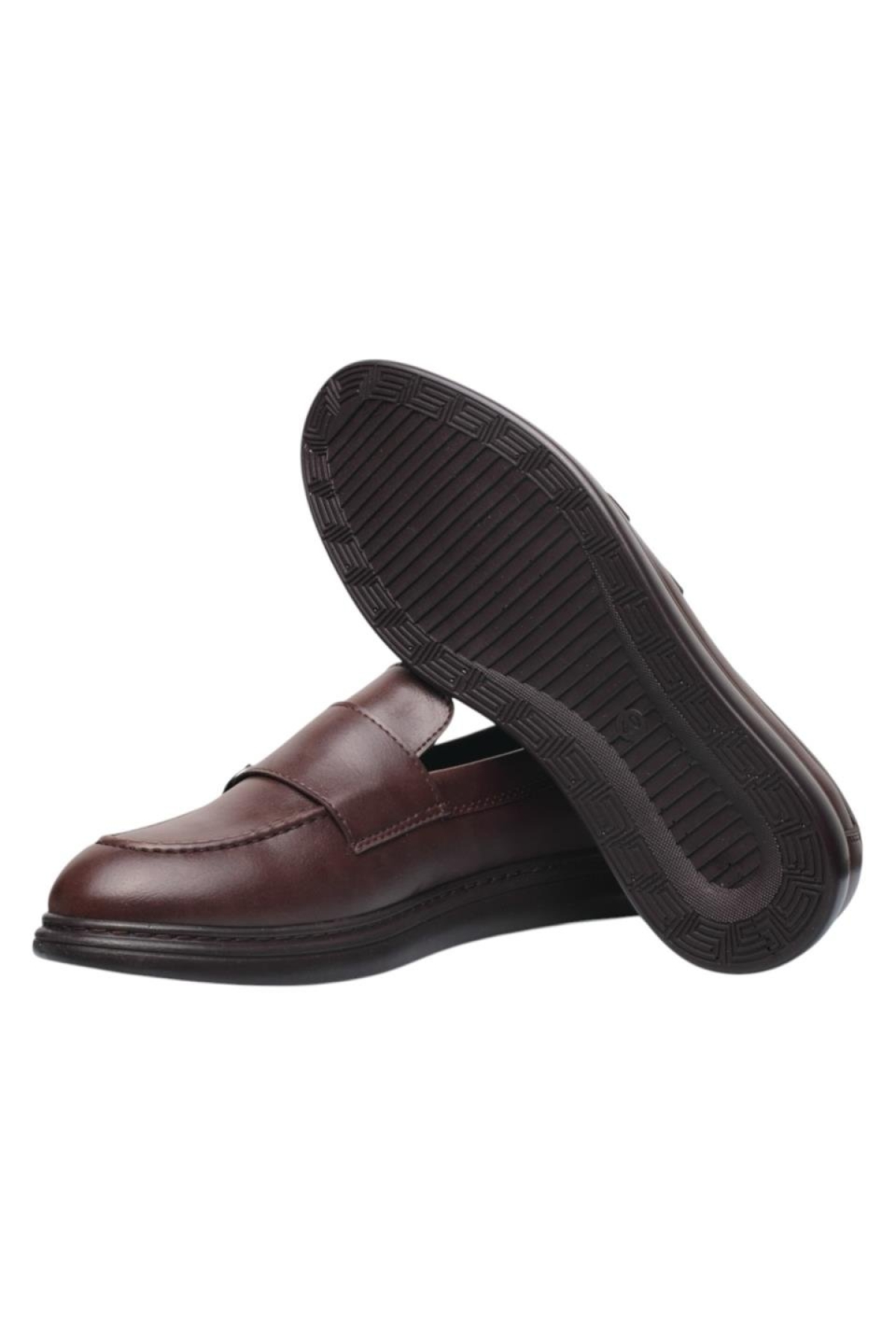 Erkek Ortopedik Jel İç Taban Comfort Tokalı Günlük Ayakkabı KAHVERENGİ - Görsel 5
