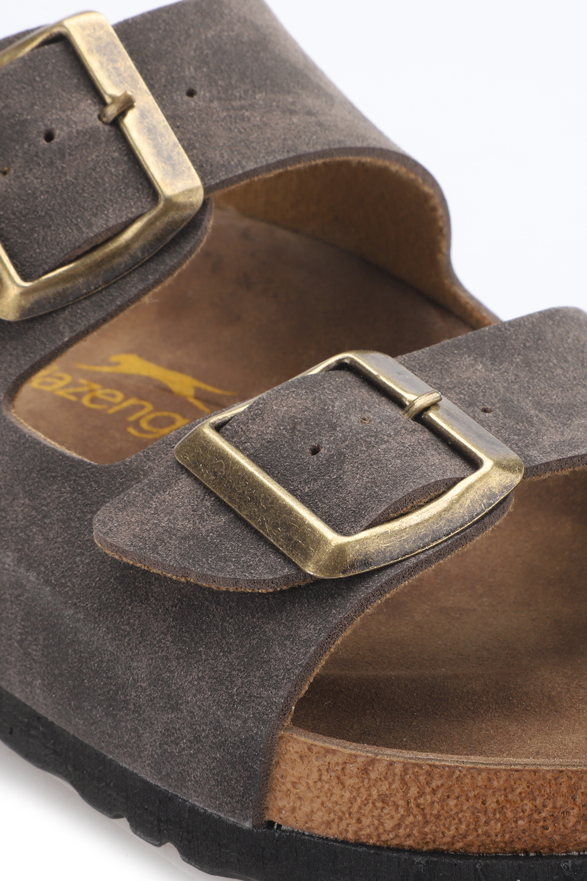 LENS Kadın Terlik Kahve Nubuk - Görsel 5