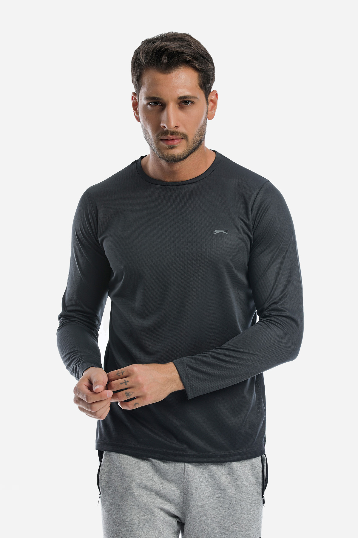 Slazenger ODIN I Erkek Tişört Koyu Gri