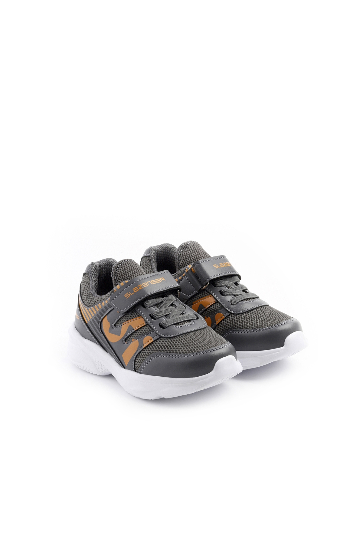 KING Erkek Çocuk Sneaker Ayakkabı Koyu Gri / Turuncu - Görsel 3