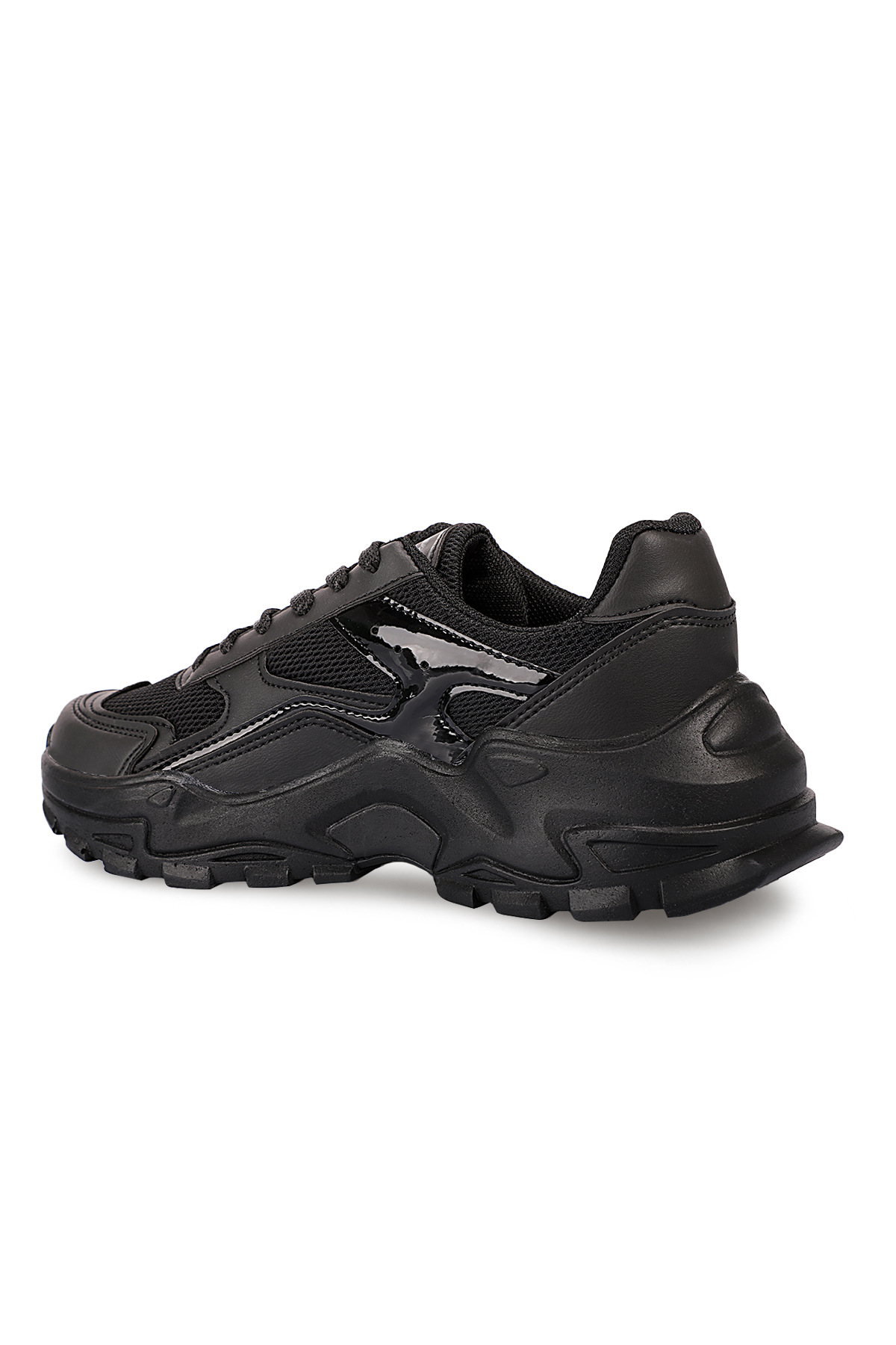 ZAK Kadın Sneaker Ayakkabı Siyah Rugan - Görsel 4