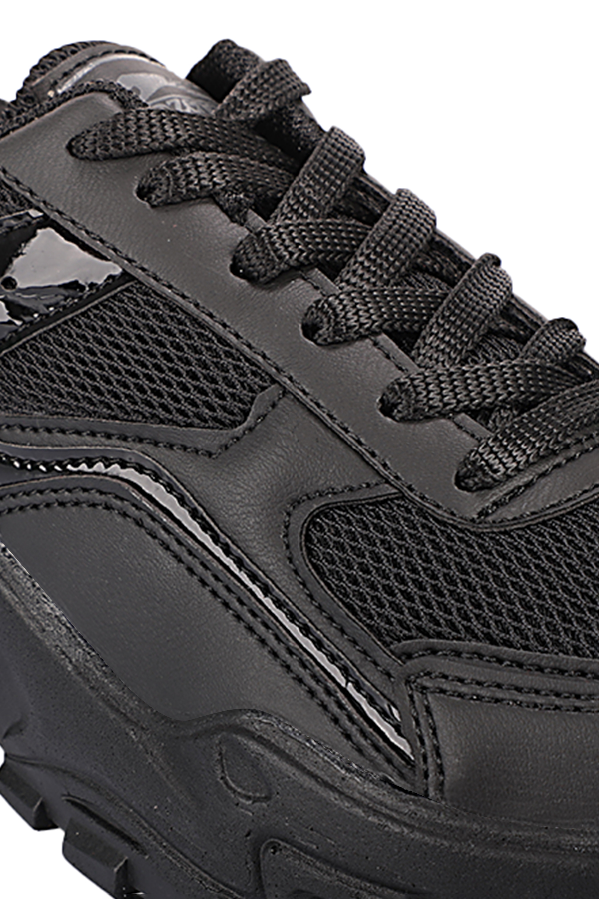 ZAK Kadın Sneaker Ayakkabı Siyah Rugan - Görsel 5