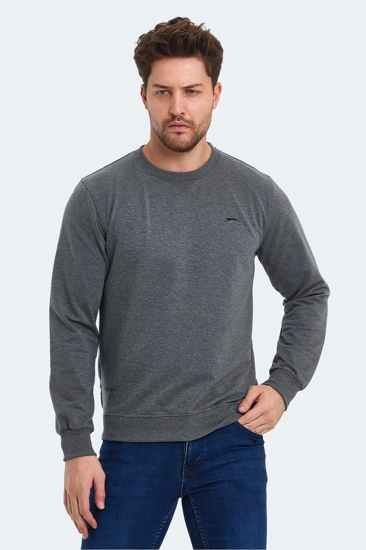 ORVAR IN Erkek Sweatshirt Koyu Gri