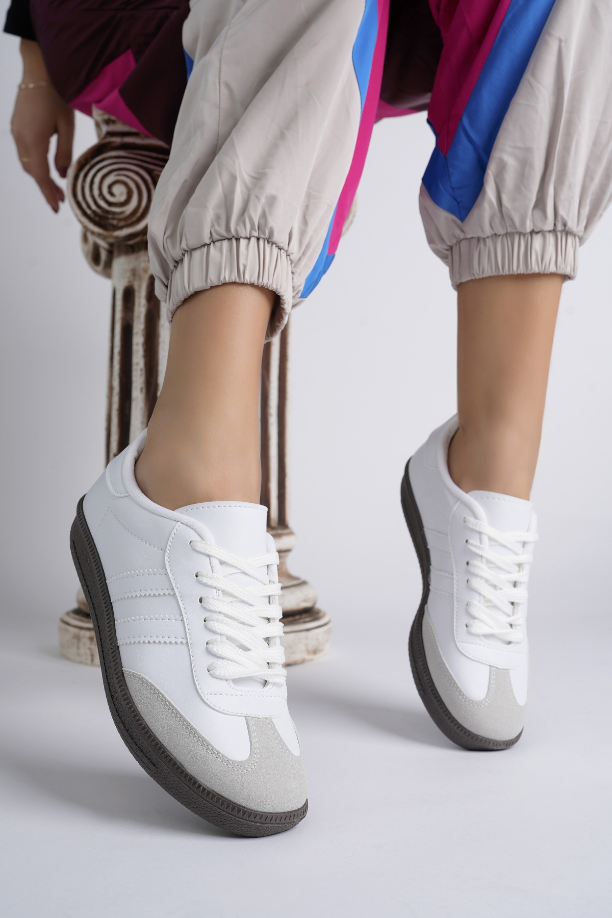 GORDON Unisex Ortopedik Günlük Garantili Bağcıklı Yürüyüş Koşu Sneaker Spor Ayakkabı - Görsel 6