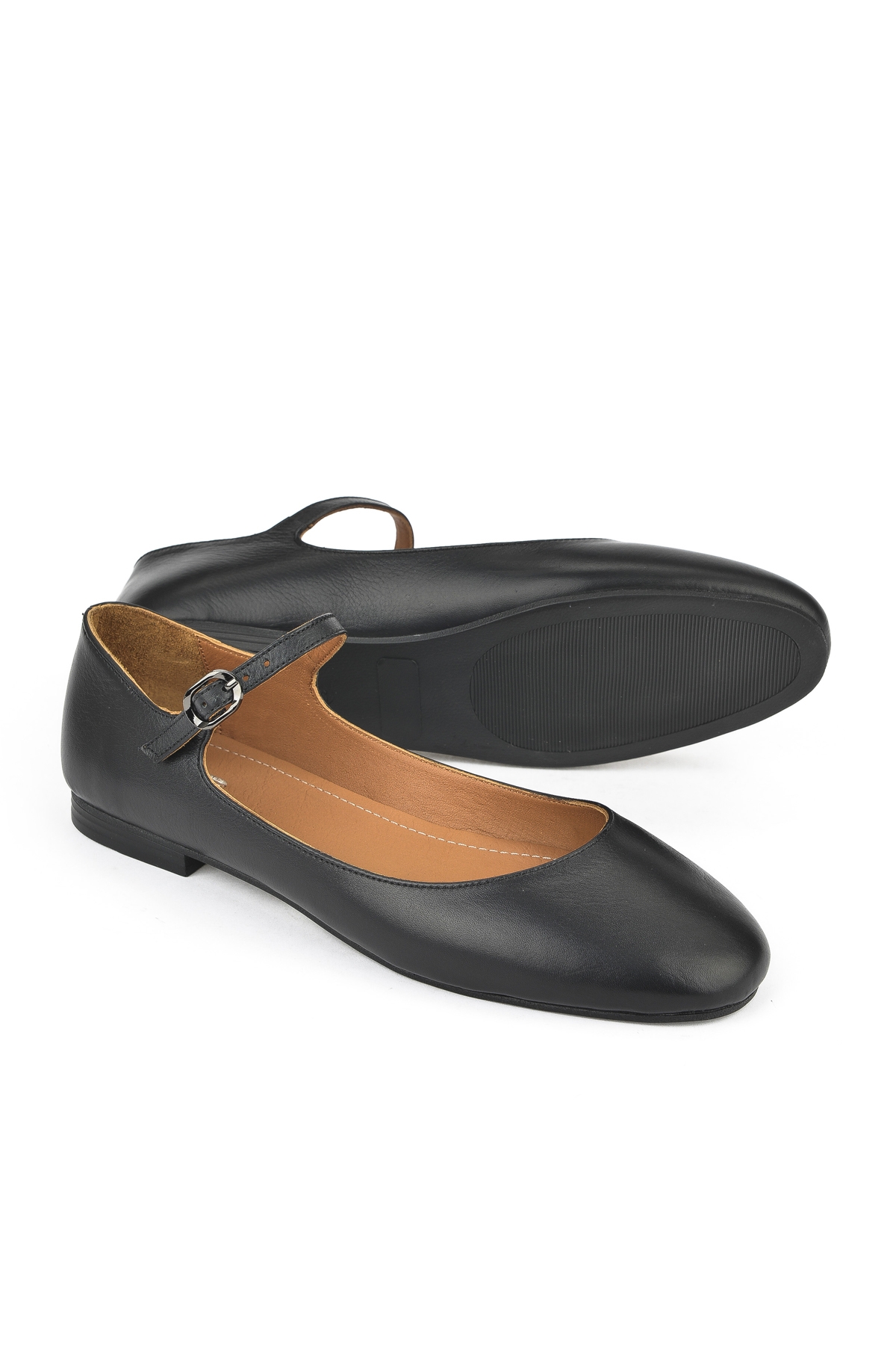 Hakiki Deri Kadın Babet 1511044Z104 Siyah - Görsel 5