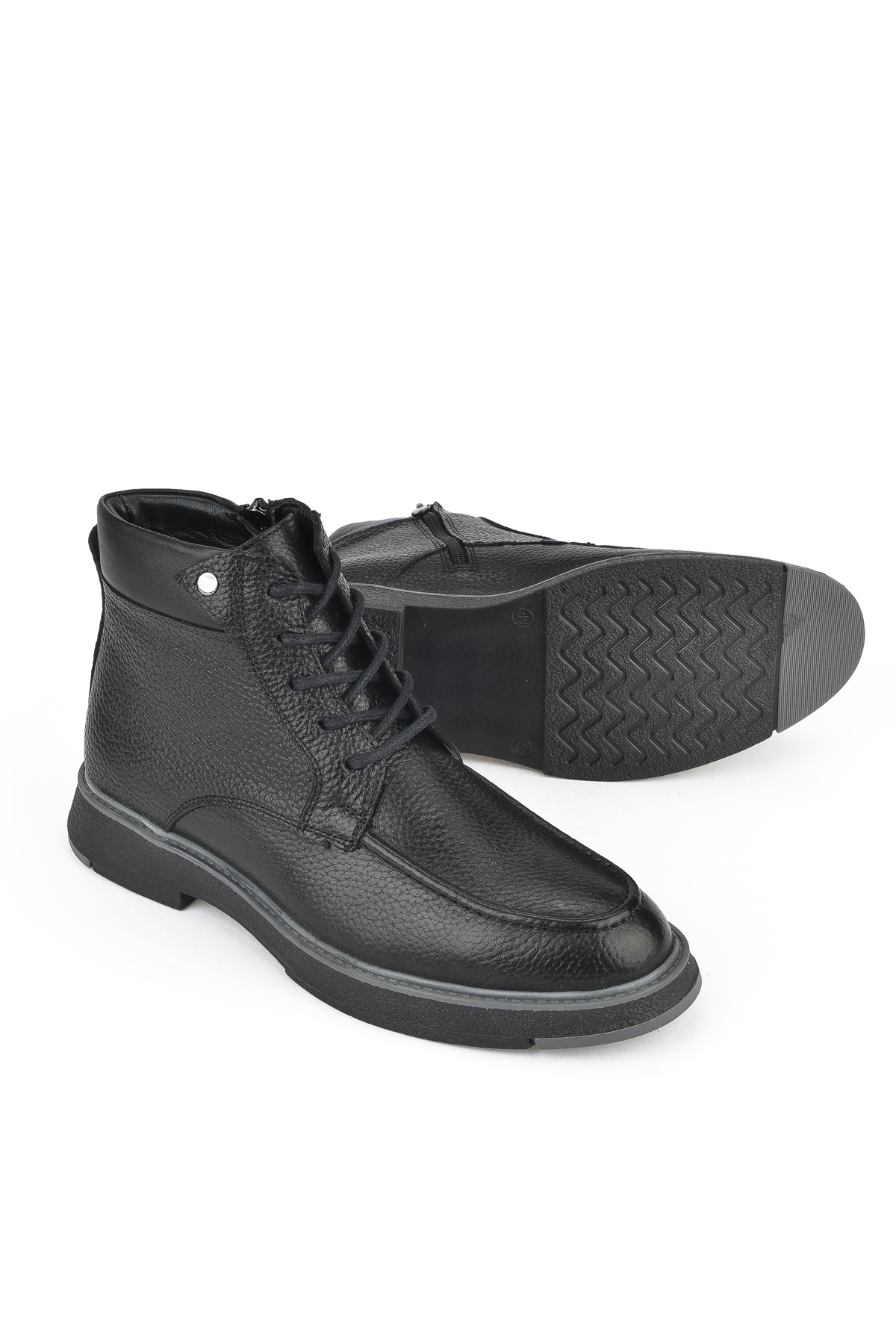 Erkek Hakiki Deri Bot 1431024Z6601 Siyah - Görsel 5