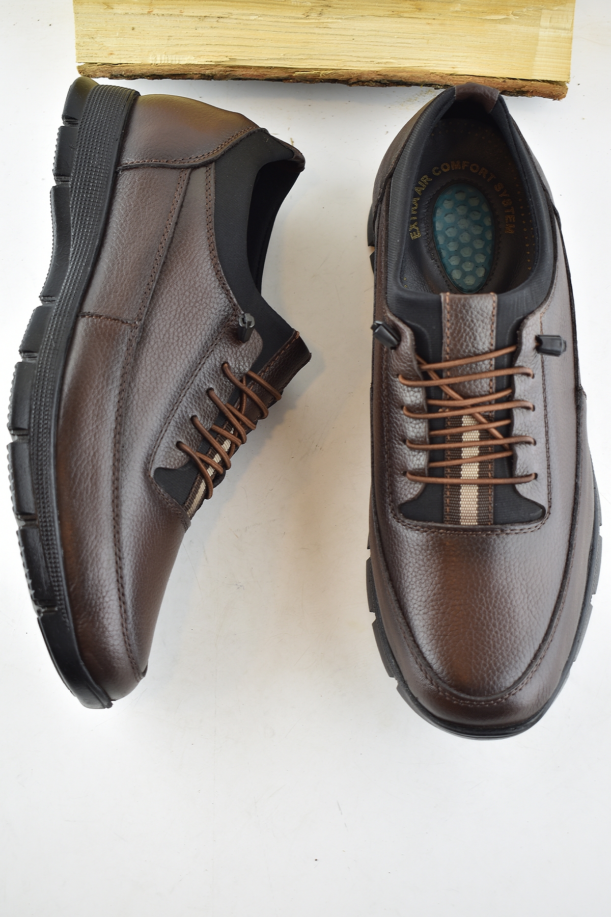 325a Tam Ortopedik Topuk Masajlı Taban Erkek Ayakkabı Hakiki Deri Mevsimlik Ayakkabı - Görsel 6