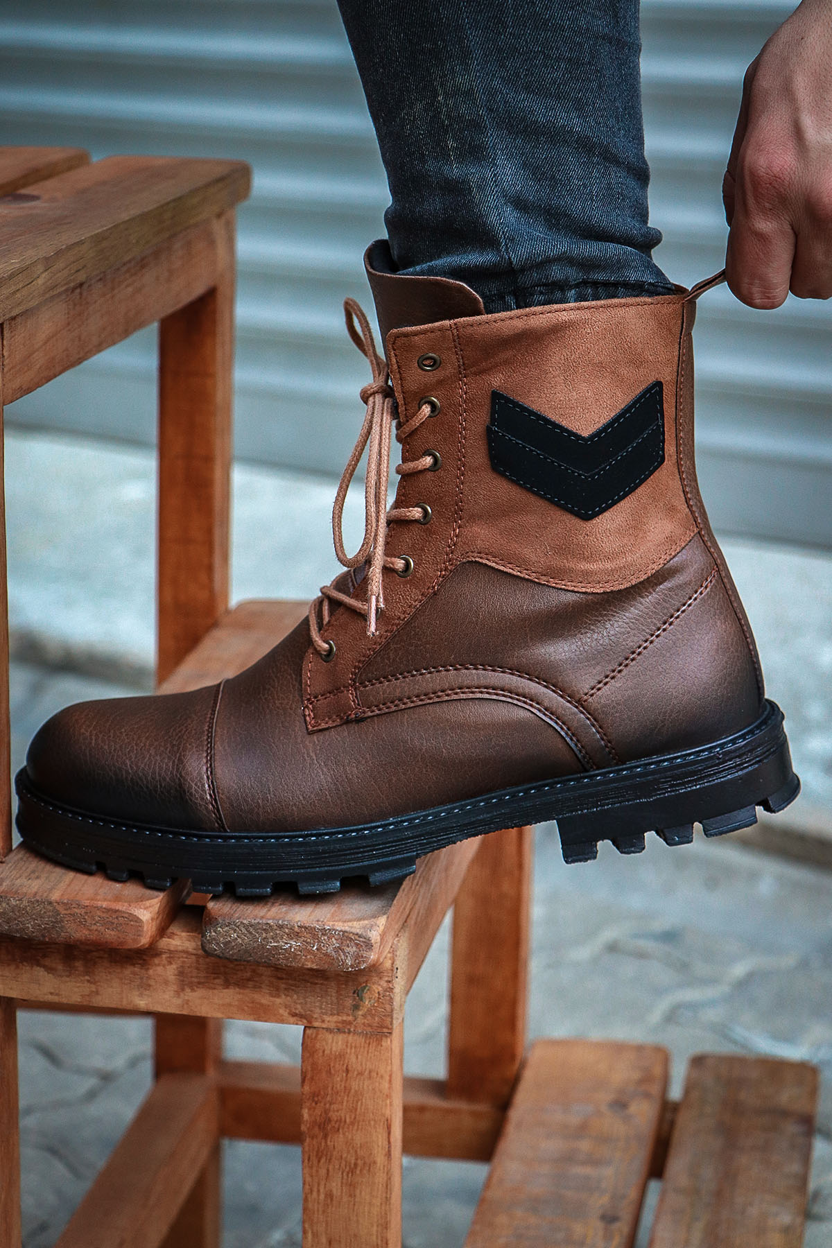 C7 Rahat Sıcak Astar Erkek Fermuarlı Bot Postal 4 Renk - Görsel 4