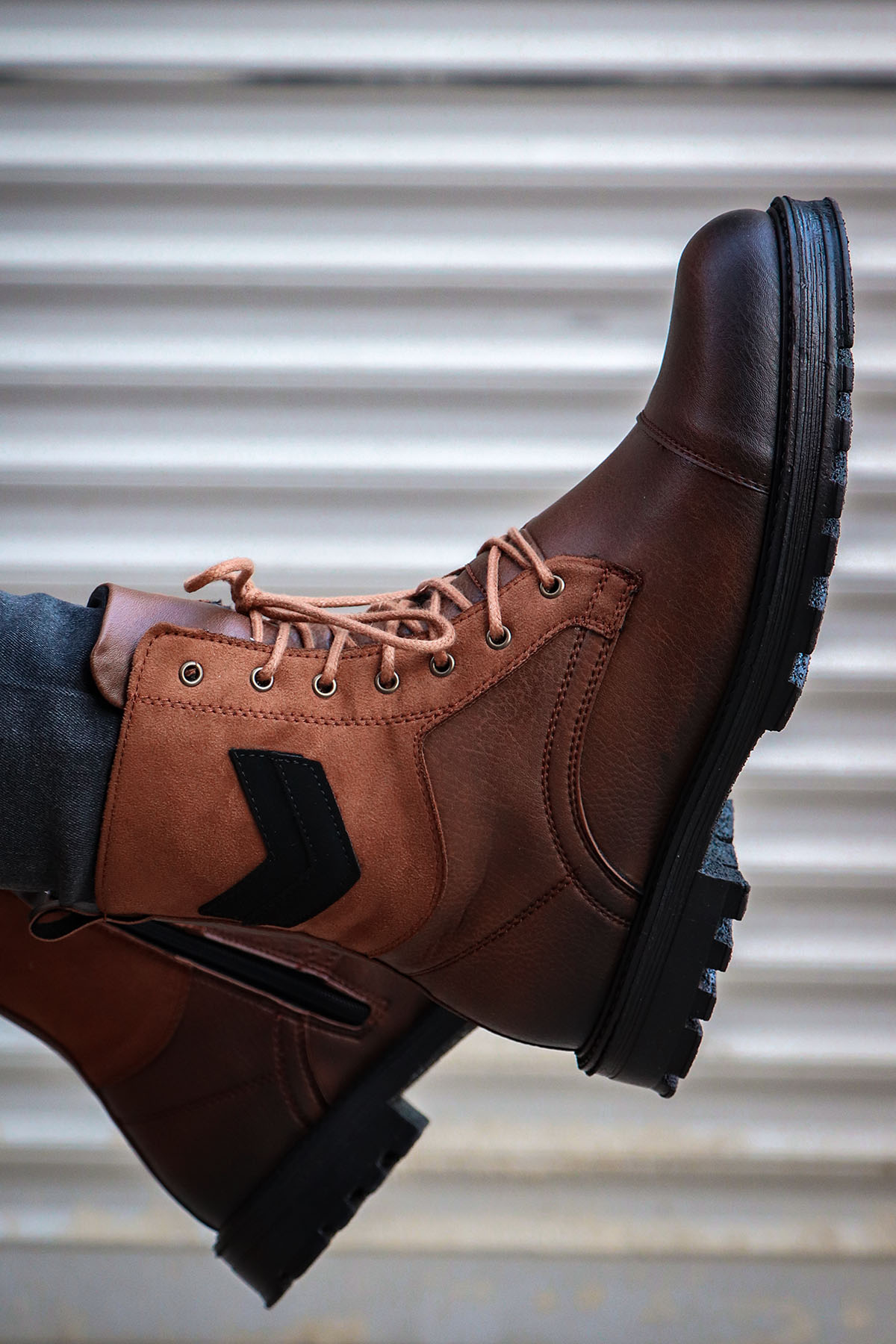 C7 Rahat Sıcak Astar Erkek Fermuarlı Bot Postal 4 Renk - Görsel 8