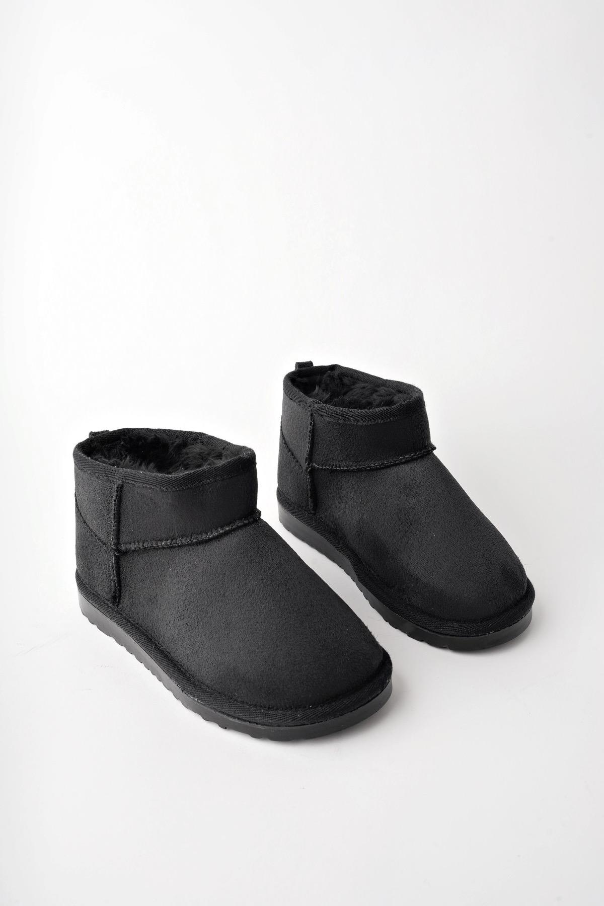 SNOW Garantili Unisex Çocuk Kalın Taban İçi Tüylü Günlük Mini Yarım Bot - Görsel 3