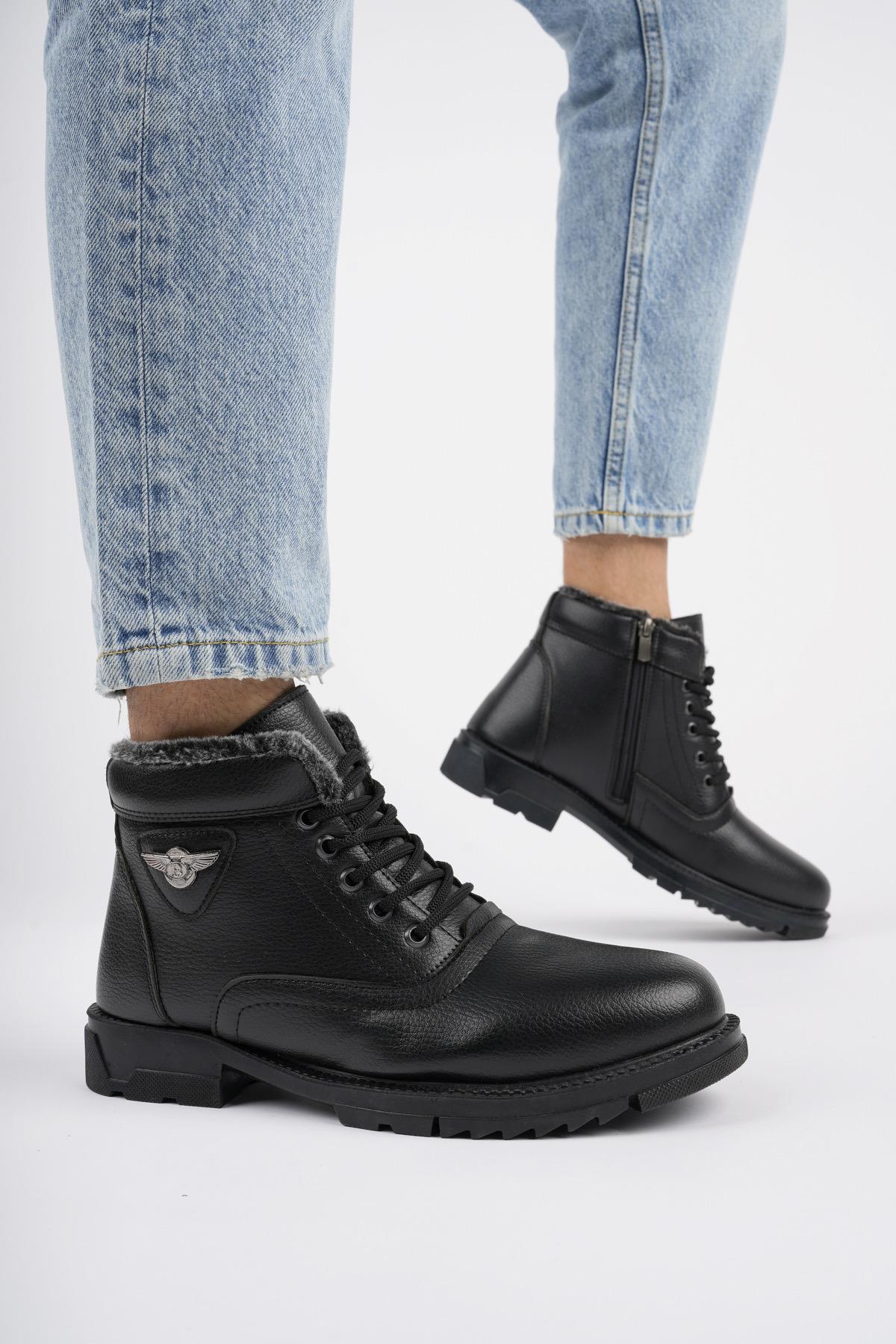 CANYON Garantili Bağcıklı Fermuarlı İçi Kürklü Erkek Kışlık Bot - Görsel 7