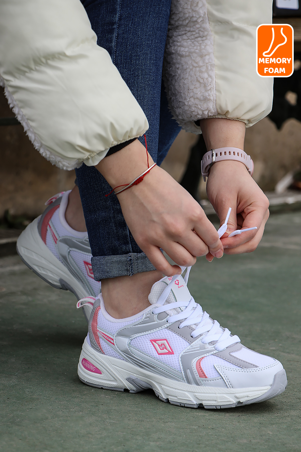 Vojo New 530 Memory Taban Hafif Unisex Sneaker Spor Ayakkabı - Görsel 2