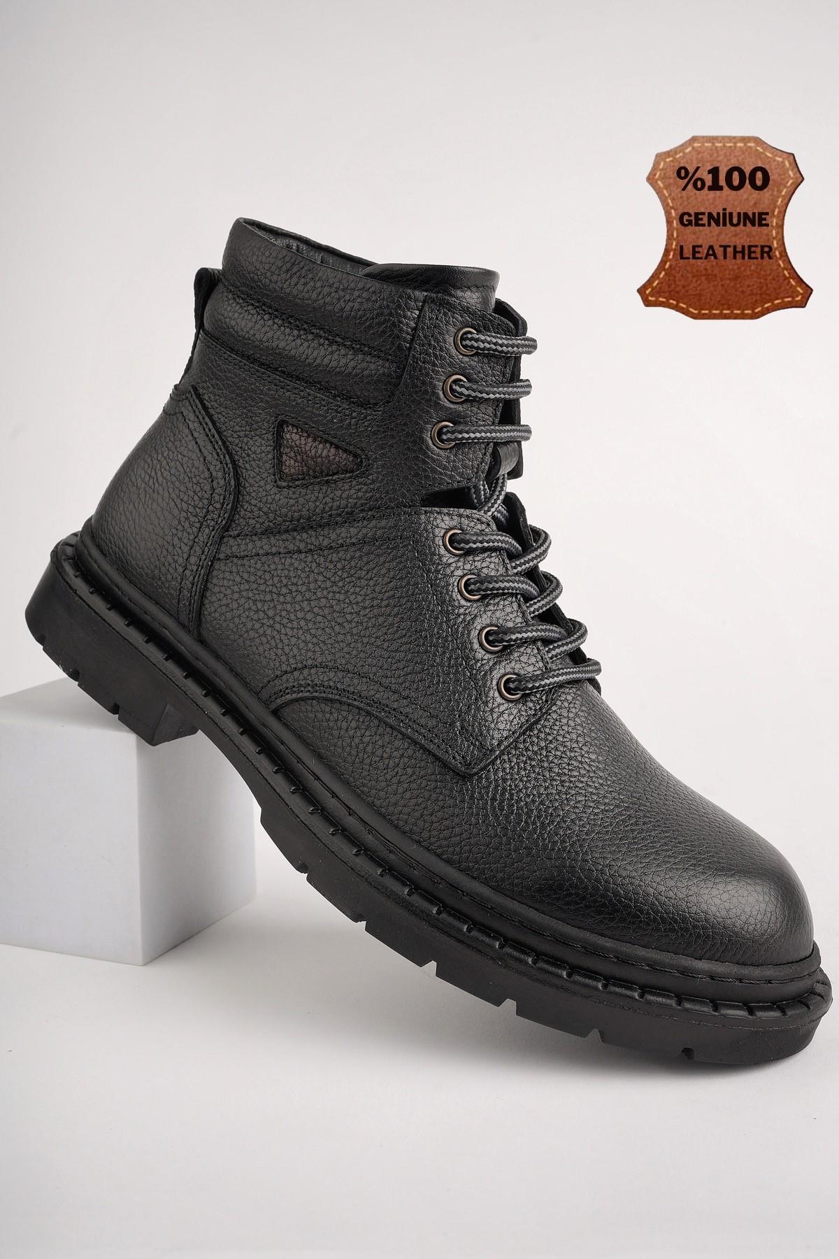 STEPHAN Garantili Bağcıklı Hakiki Deri Kaymaz Taban Erkek Bot - Görsel 6
