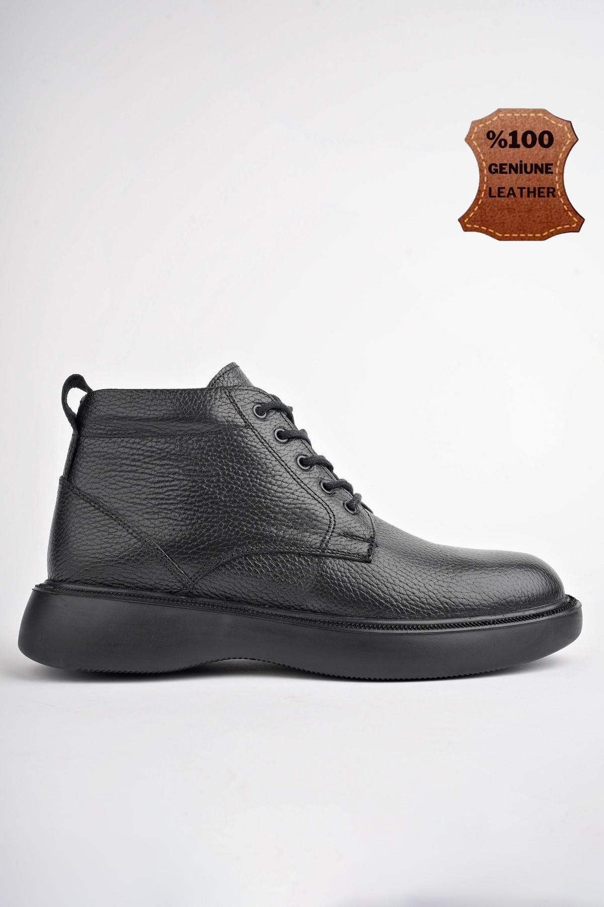 BERNARD Garantili Hakiki Deri Bağcıklı Fermuarlı Kaymaz Taban Casual Erkek Bot - Görsel 7