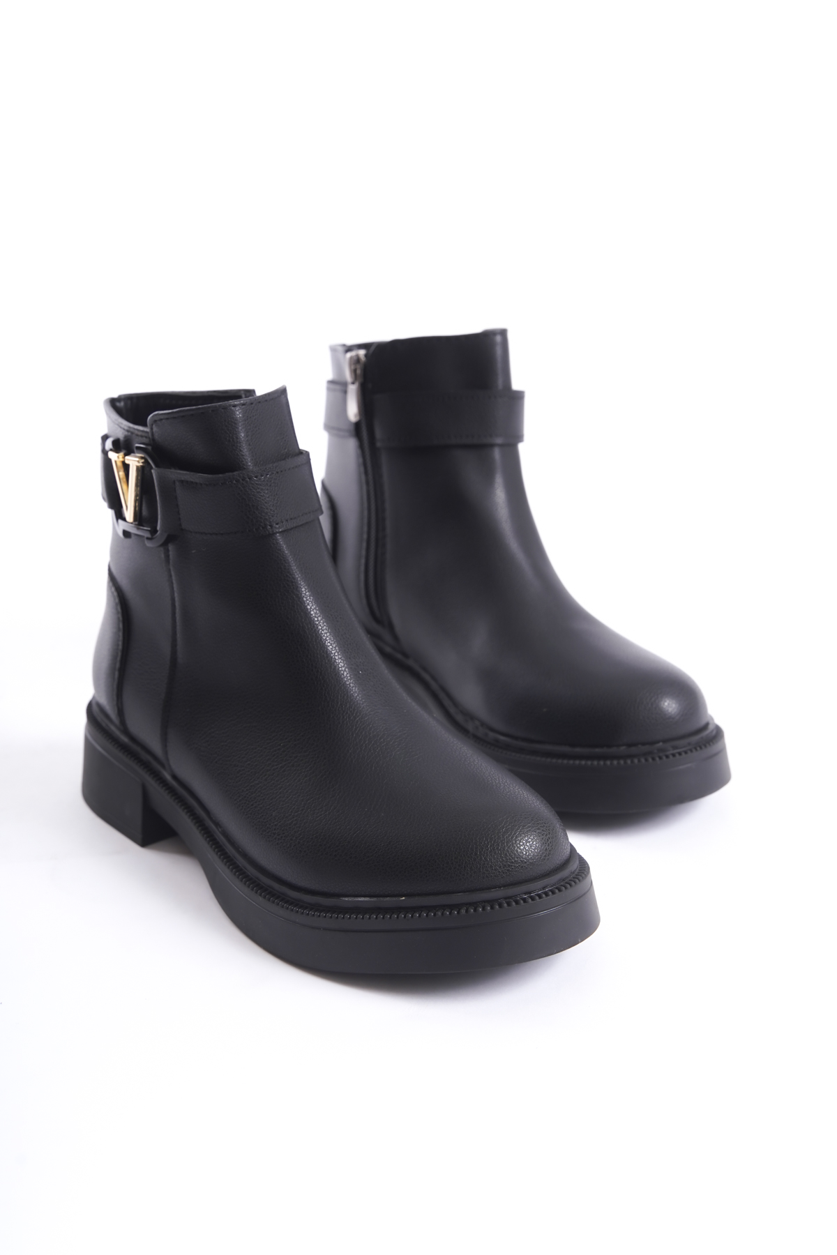 D802 Kadın Yanı Tokalı Ortopedik Soğuk Geçirmez Bot - Görsel 5