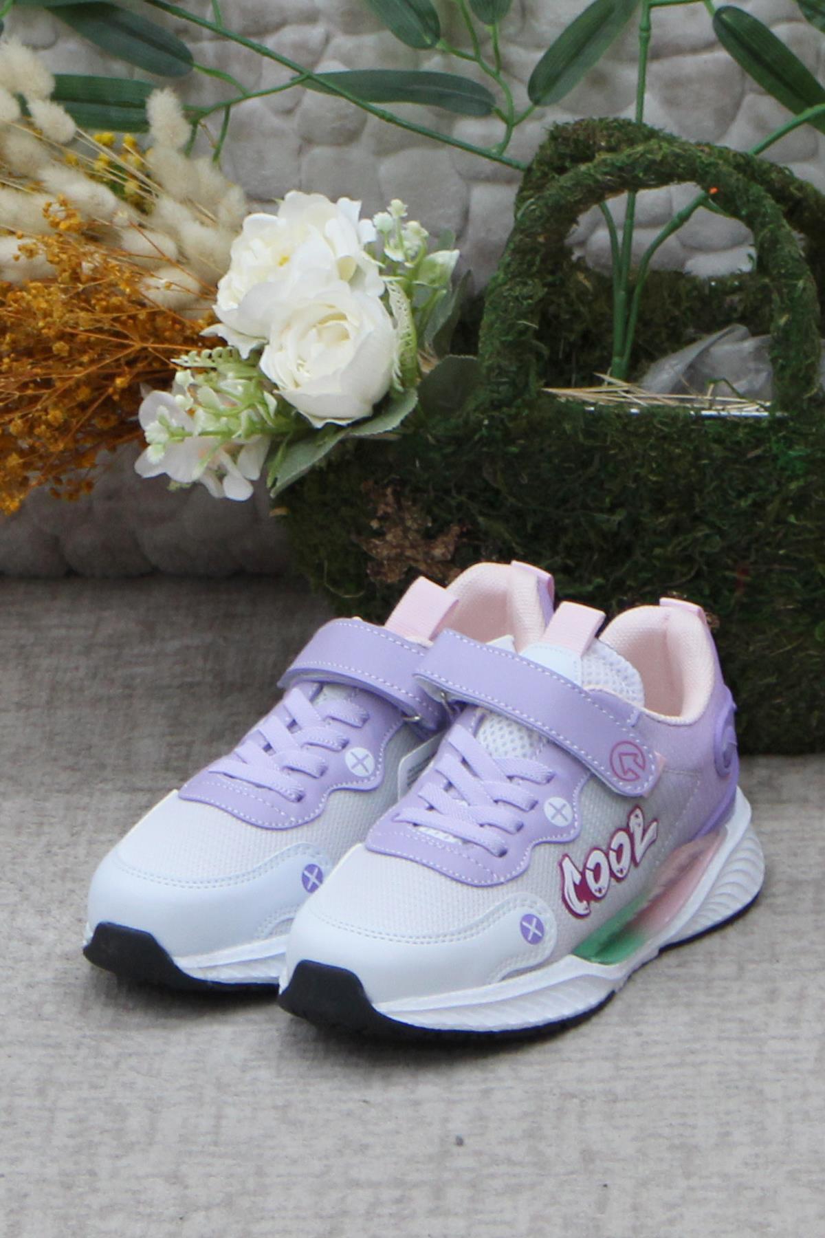 Cool Elvis Lila Anatomik Hafif Rahat Kız Çocuk Ayakkabı - Görsel 3