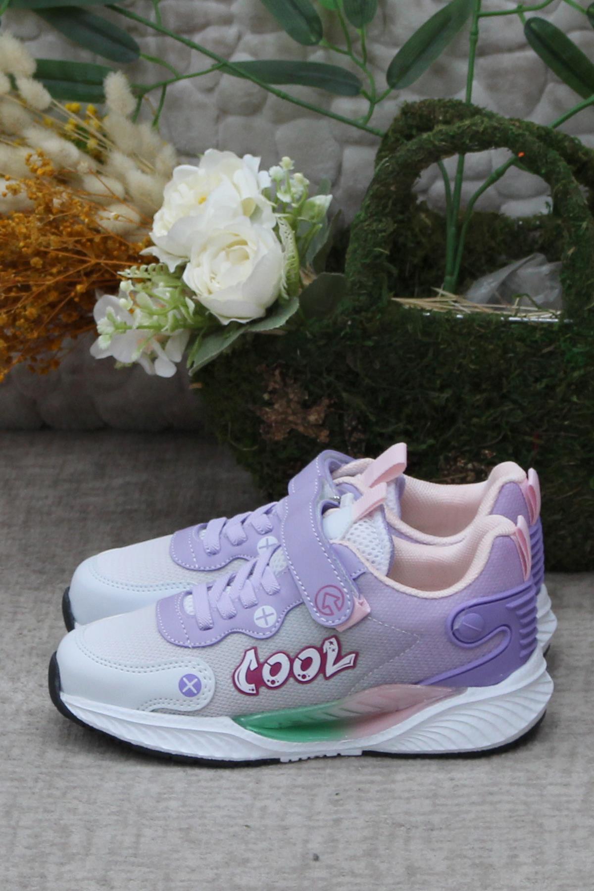 Cool Elvis Lila Anatomik Hafif Rahat Kız Çocuk Ayakkabı - Görsel 4