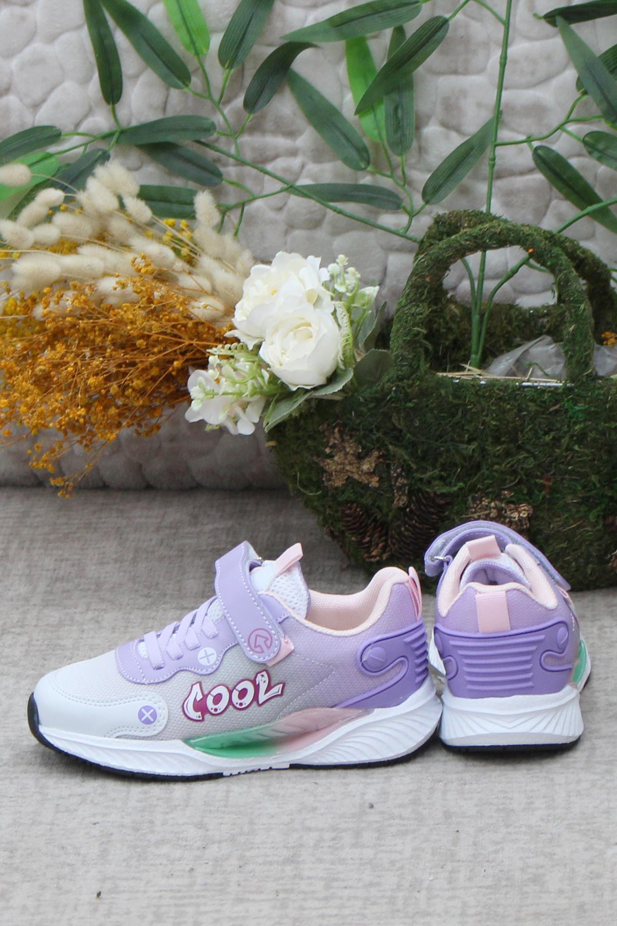 Cool Elvis Lila Anatomik Hafif Rahat Kız Çocuk Ayakkabı - Görsel 5