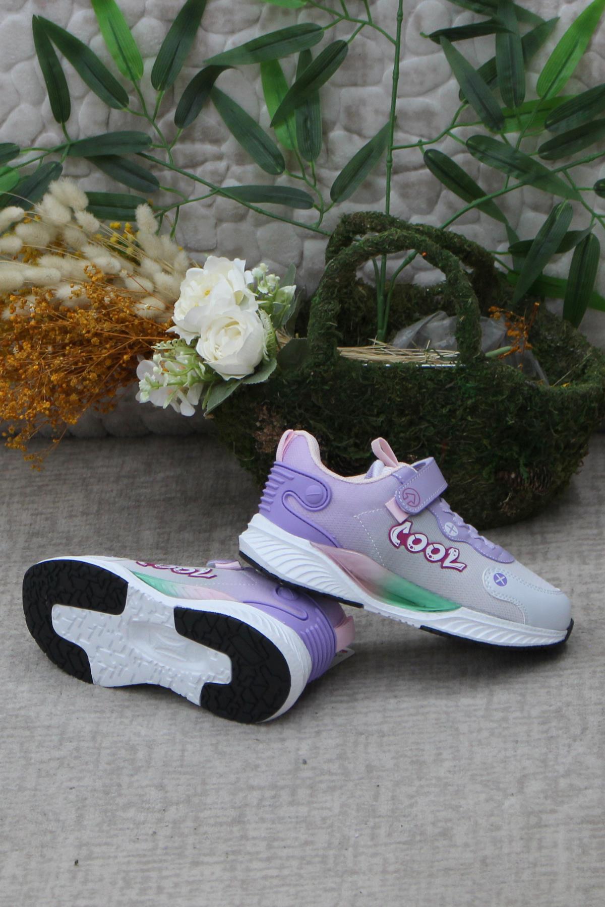 Cool Elvis Lila Anatomik Hafif Rahat Kız Çocuk Ayakkabı - Görsel 6