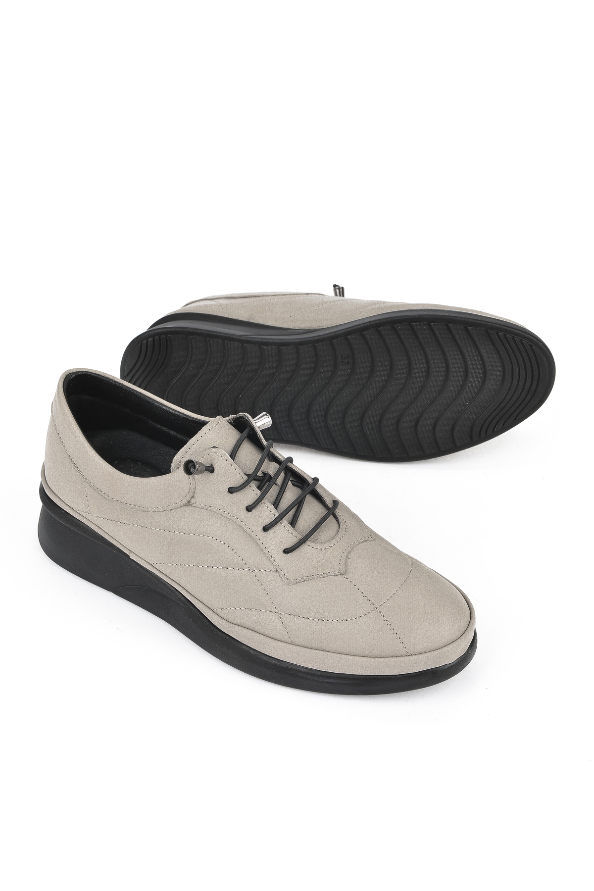 Kadın Hakiki Deri Ayakkabı 1431046Z707 Taş - Görsel 5