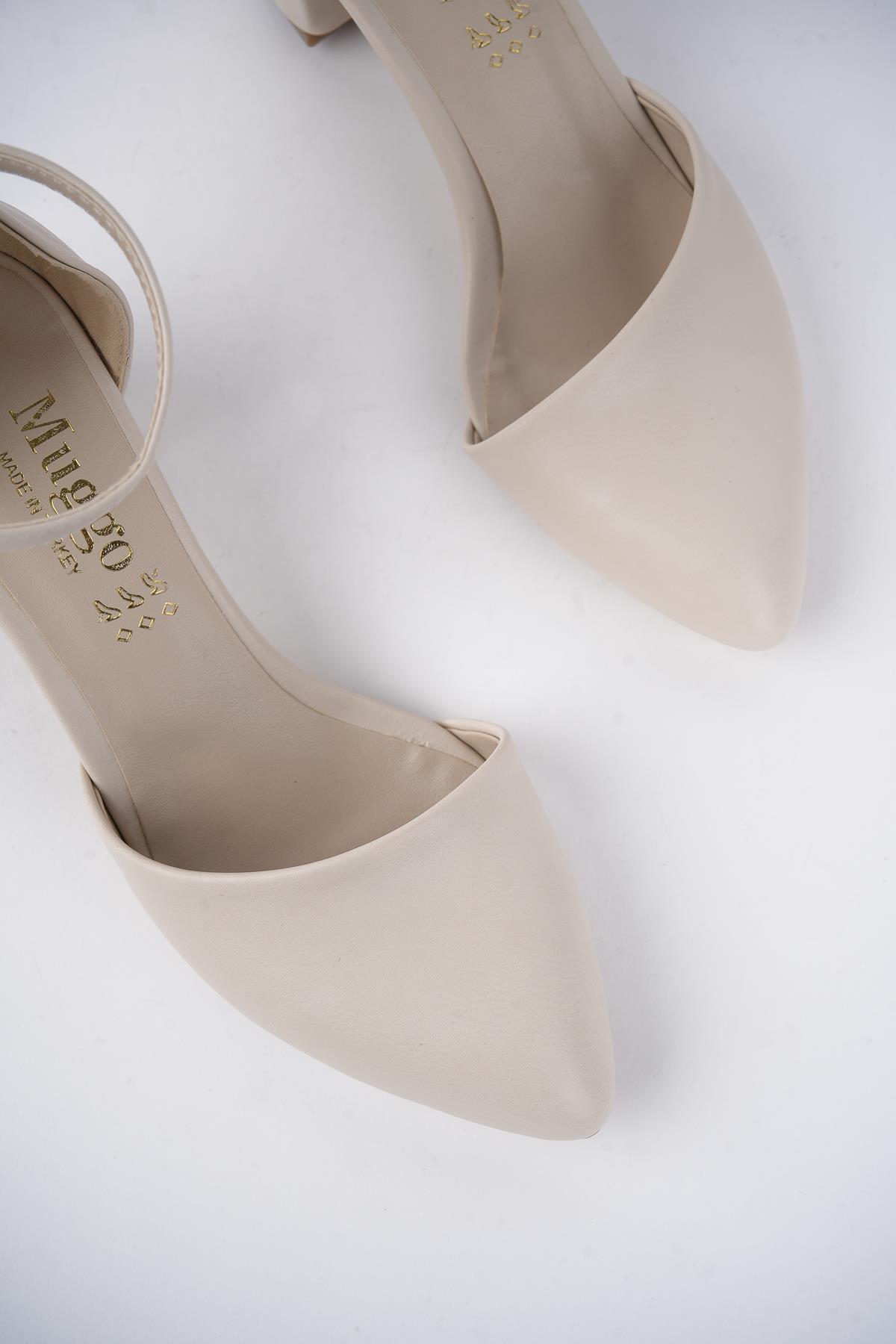 W708 Garantili Kadın Klasik Günlük Tarz Şık ve Rahat Topuklu Ayakkabı - Görsel 6