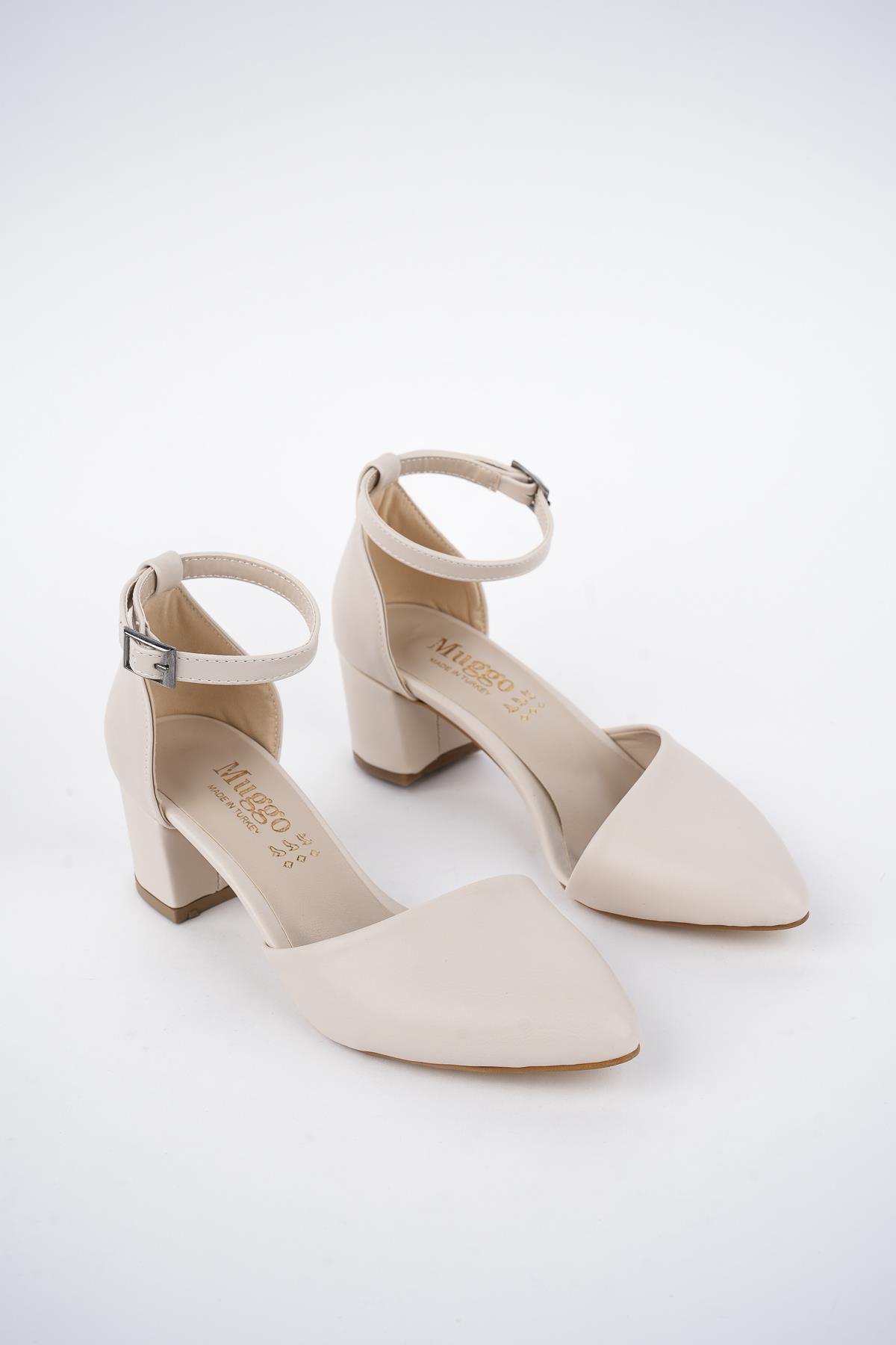 W708 Garantili Kadın Klasik Günlük Tarz Şık ve Rahat Topuklu Ayakkabı - Görsel 7