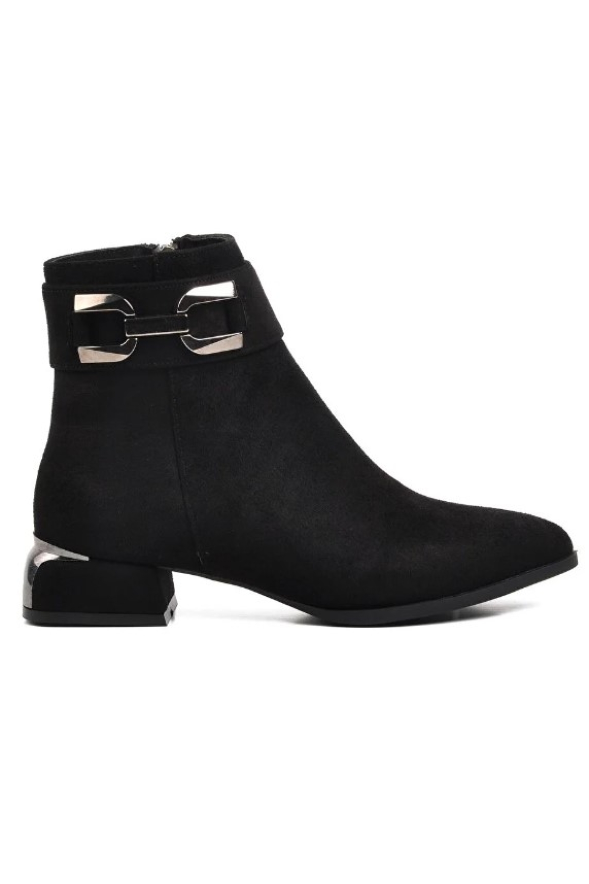 Bilek Toka Detaylı Klasik Düz Taban Kadın Bot - Görsel 2