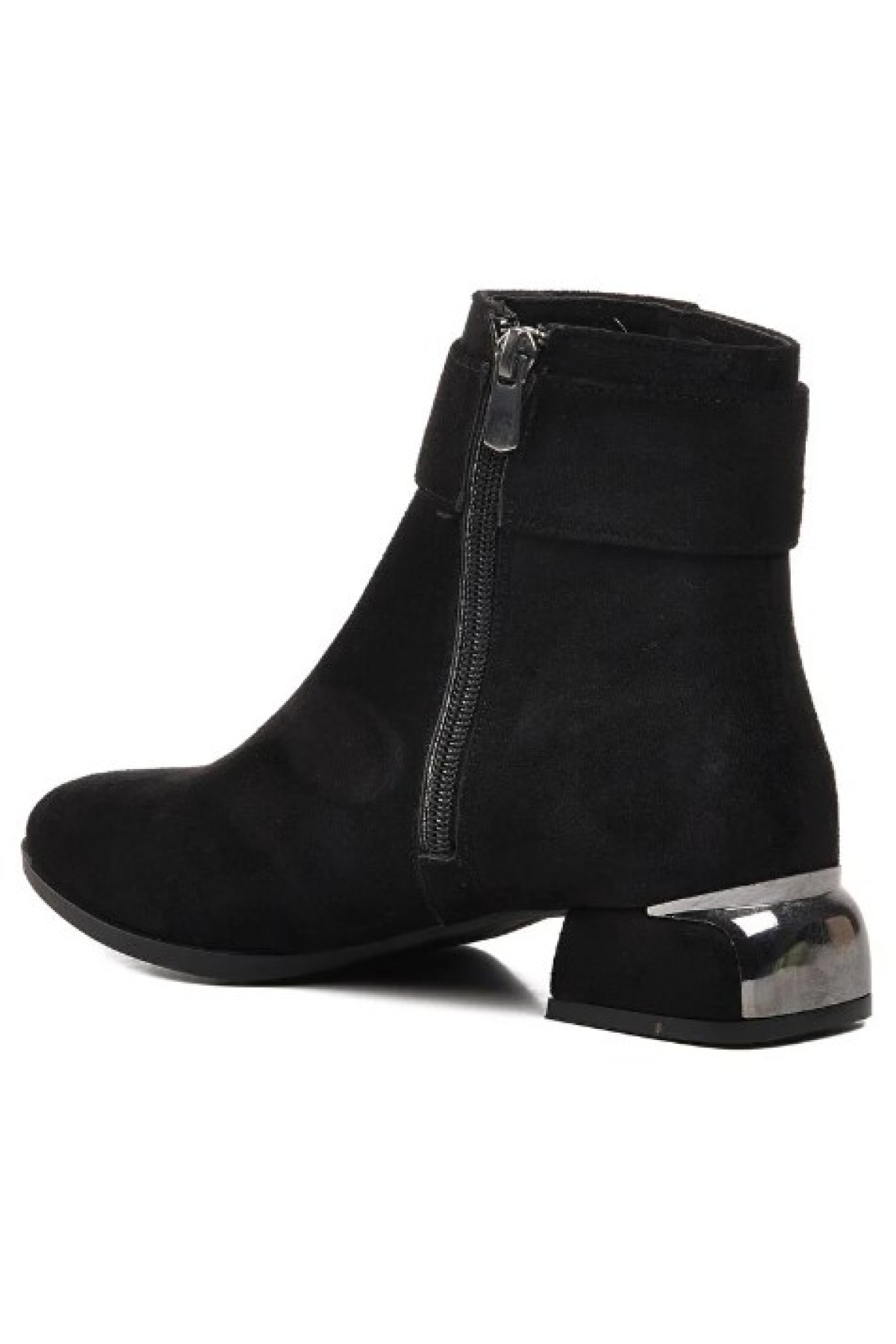 Bilek Toka Detaylı Klasik Düz Taban Kadın Bot - Görsel 5