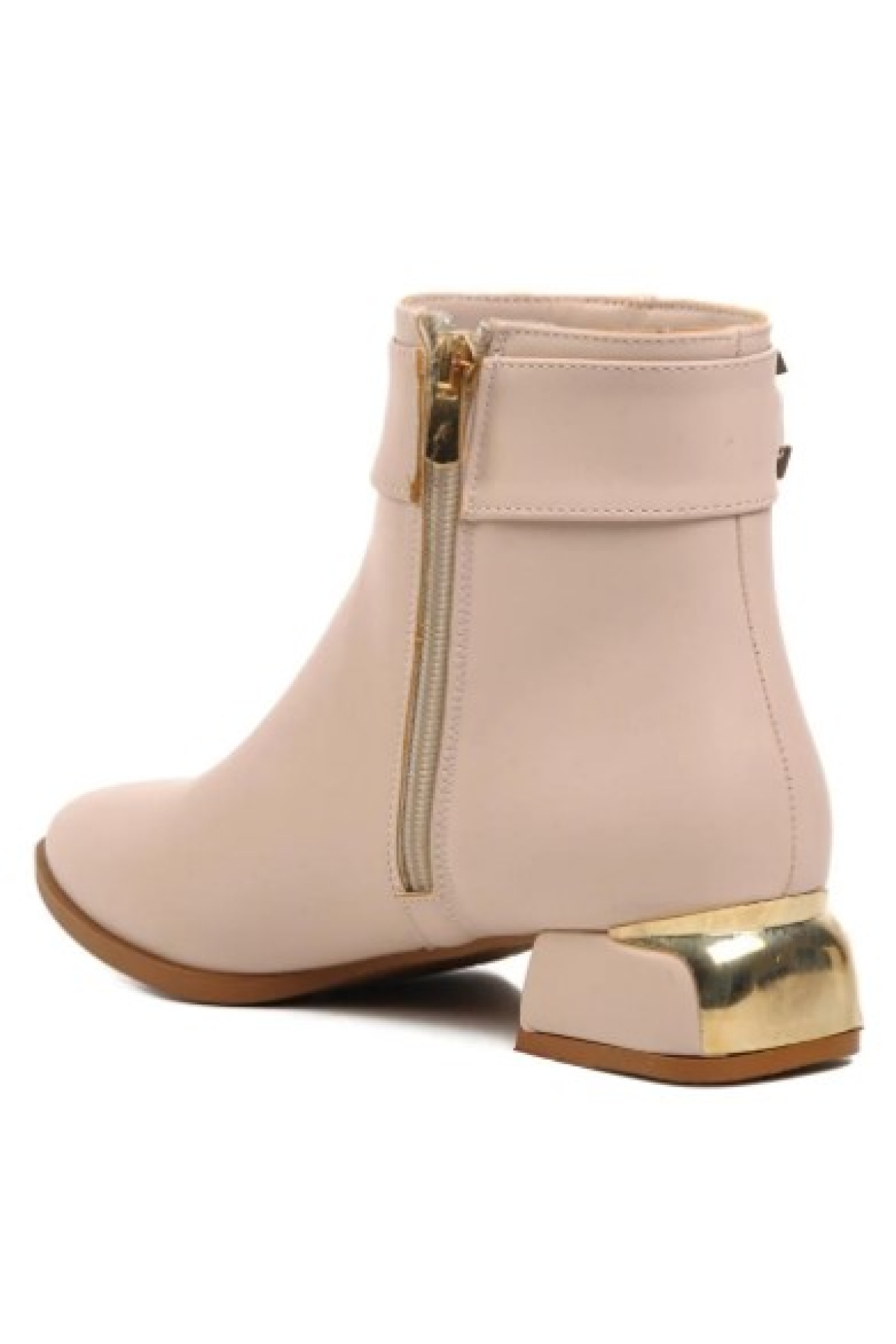 Bilek Toka Detaylı Klasik Düz Taban Kadın Bot - Görsel 5