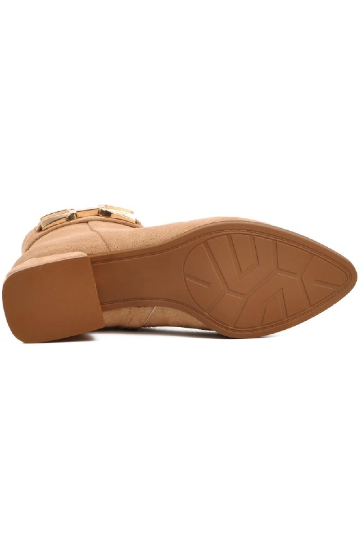Bilek Toka Detaylı Klasik Düz Taban Kadın Bot - Görsel 6