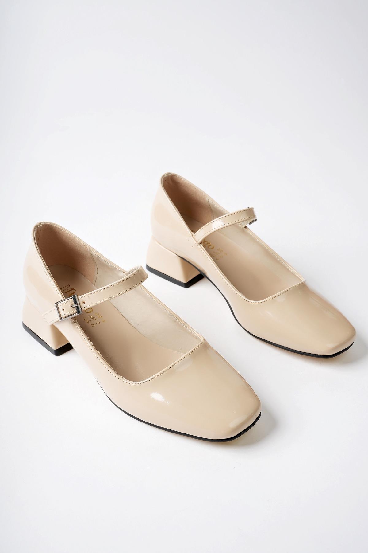 MARY Garantili Kare Burunlu Kadın Kısa Topuklu Ayakkabı - Görsel 3