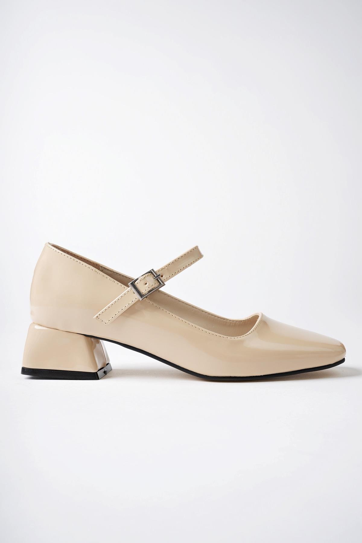 MARY Garantili Kare Burunlu Kadın Kısa Topuklu Ayakkabı - Görsel 4