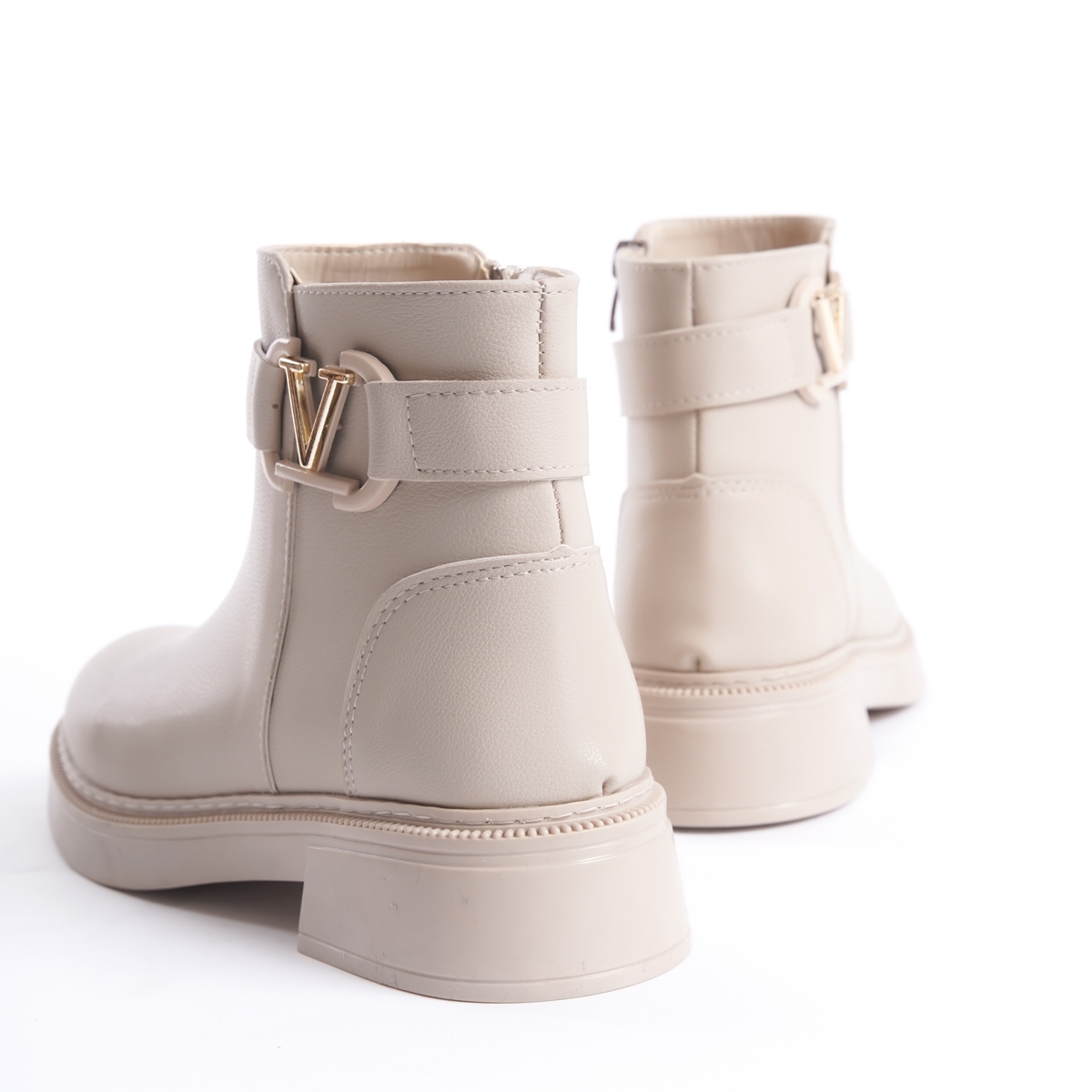 D802 Kadın Yanı Tokalı Ortopedik Soğuk Geçirmez Bot - Görsel 5