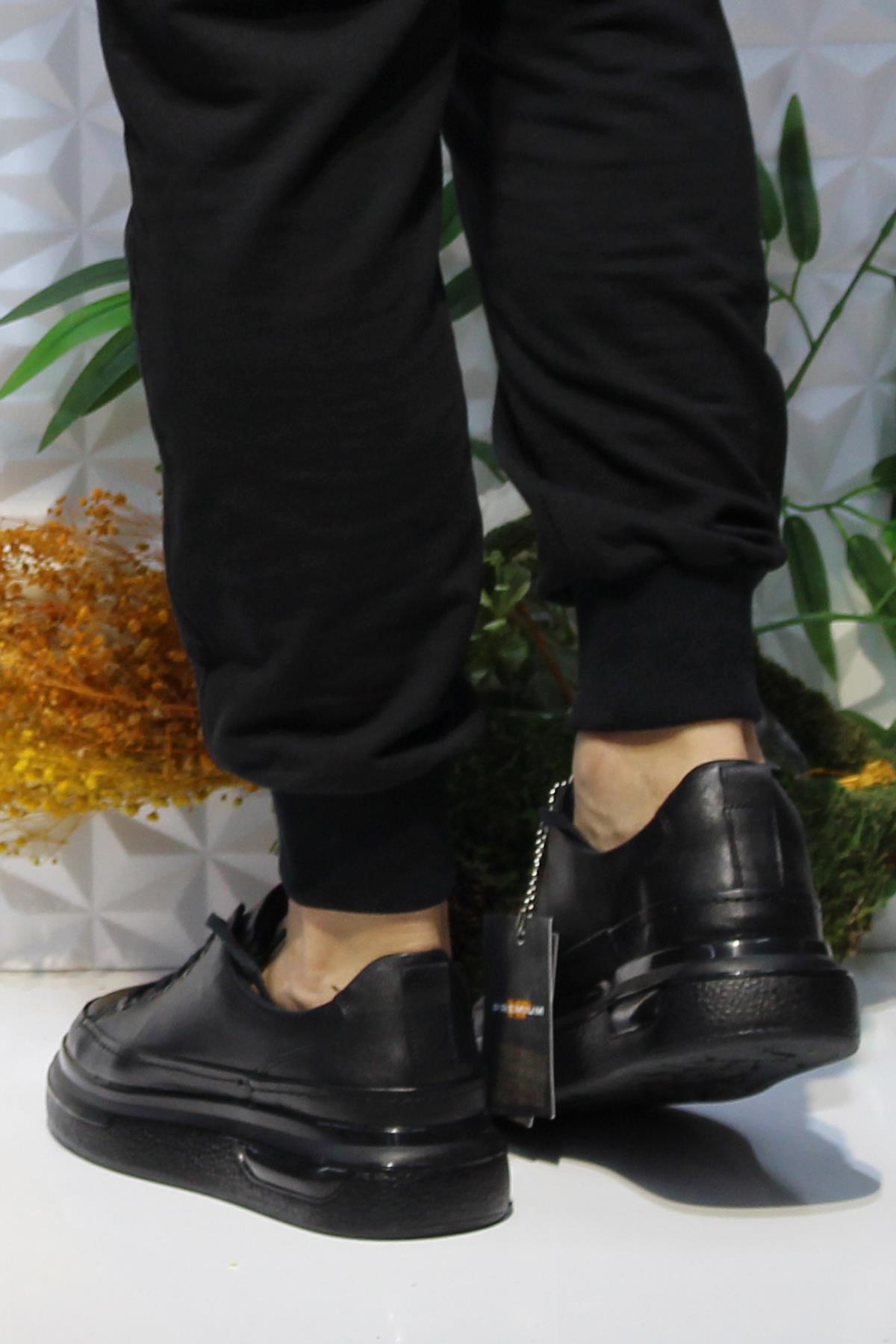 242 1870 Siyah Rahat Orijinal Ürün Hakiki Deri Erkek Ayakkabı - Görsel 5