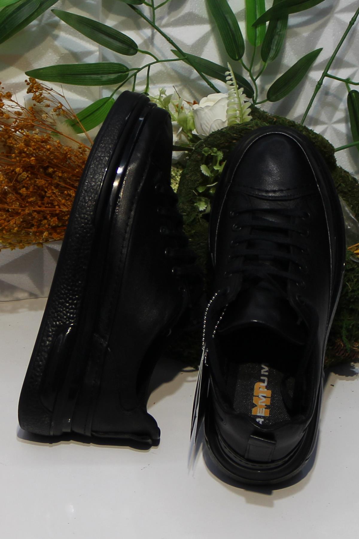 242 1870 Siyah Rahat Orijinal Ürün Hakiki Deri Erkek Ayakkabı - Görsel 6