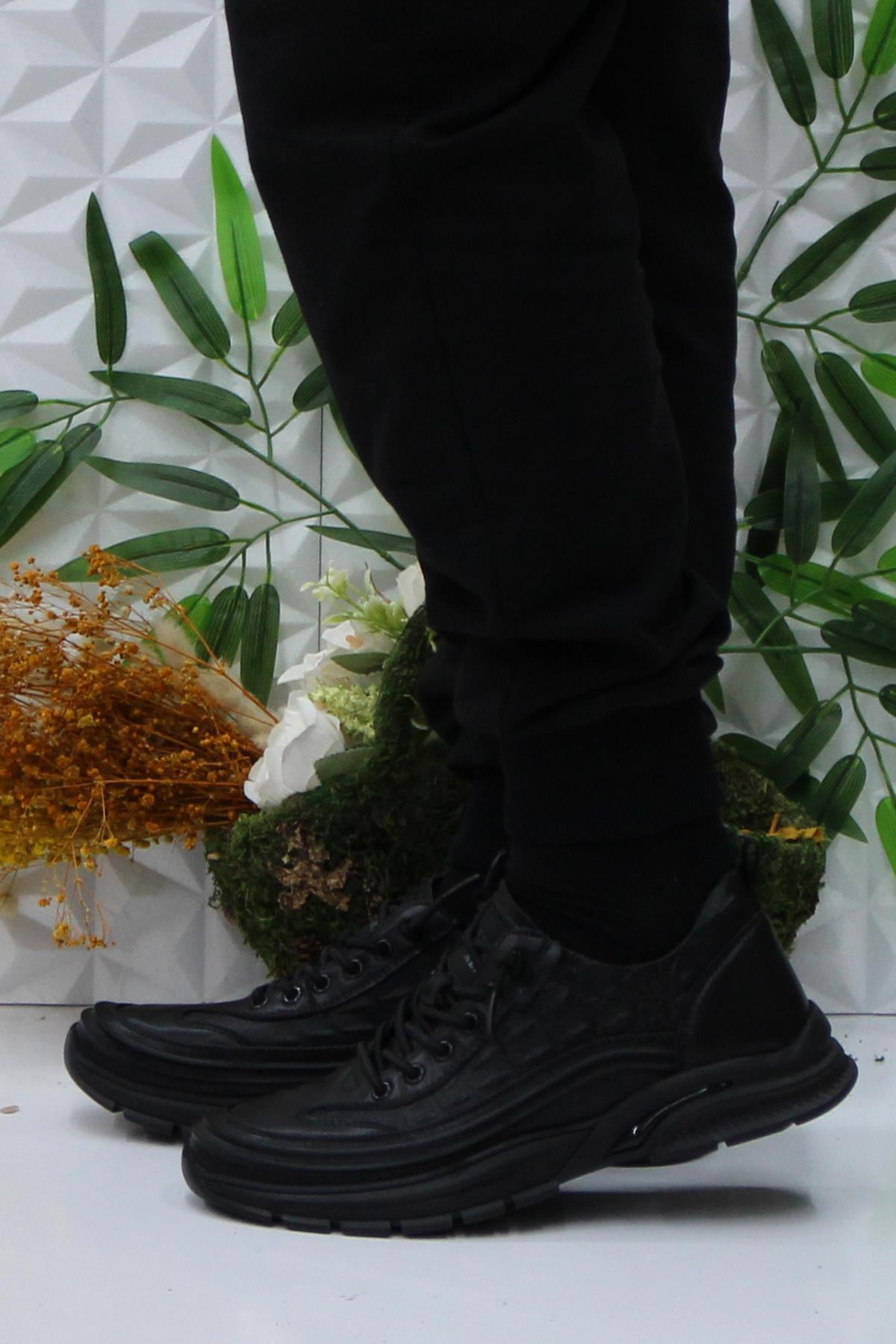 Guja 24K518 Siyah Rahat Esnek Orijinal Ürün Hakiki Deri Erkek Ayakkabı - Görsel 4