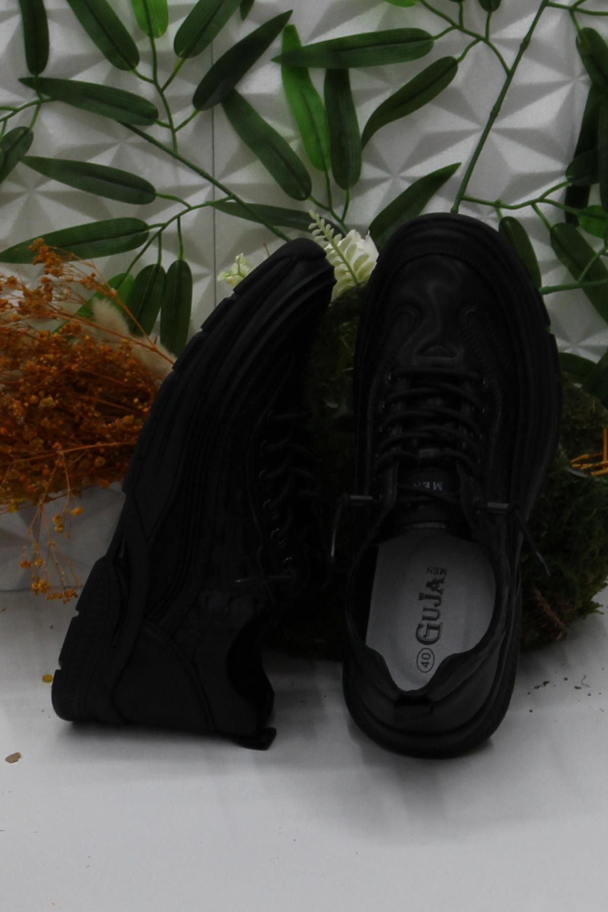 Guja 24K518 Siyah Rahat Esnek Orijinal Ürün Hakiki Deri Erkek Ayakkabı - Görsel 6