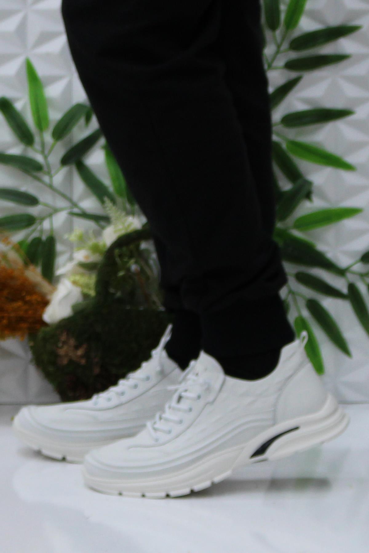 Guja 24K518 Beyaz Rahat Esnek Orijinal Ürün Hakiki Deri Erkek Ayakkabı - Görsel 4