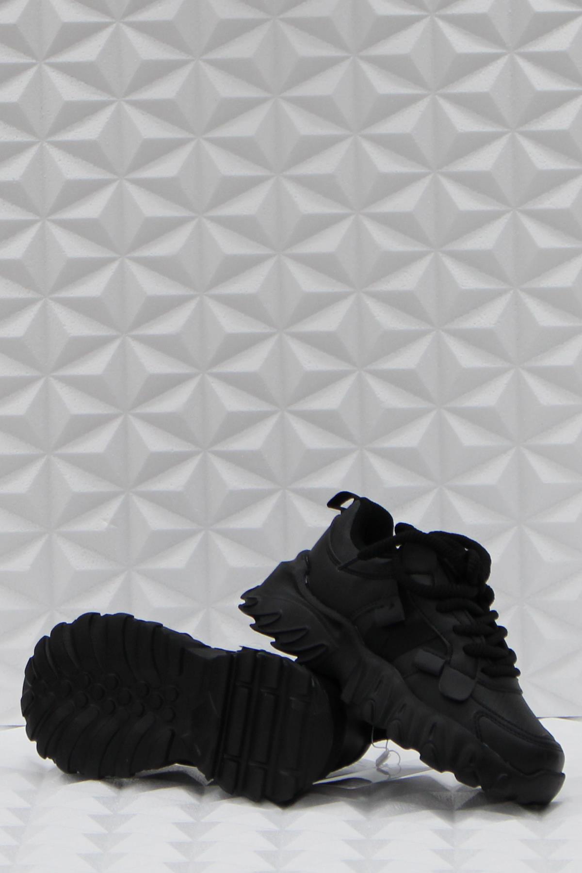 Cool Verom Siyah Bağcık Görünümlü Cırtlı Sneaker Ortopedik Çocuk Ayakkabı - Görsel 5