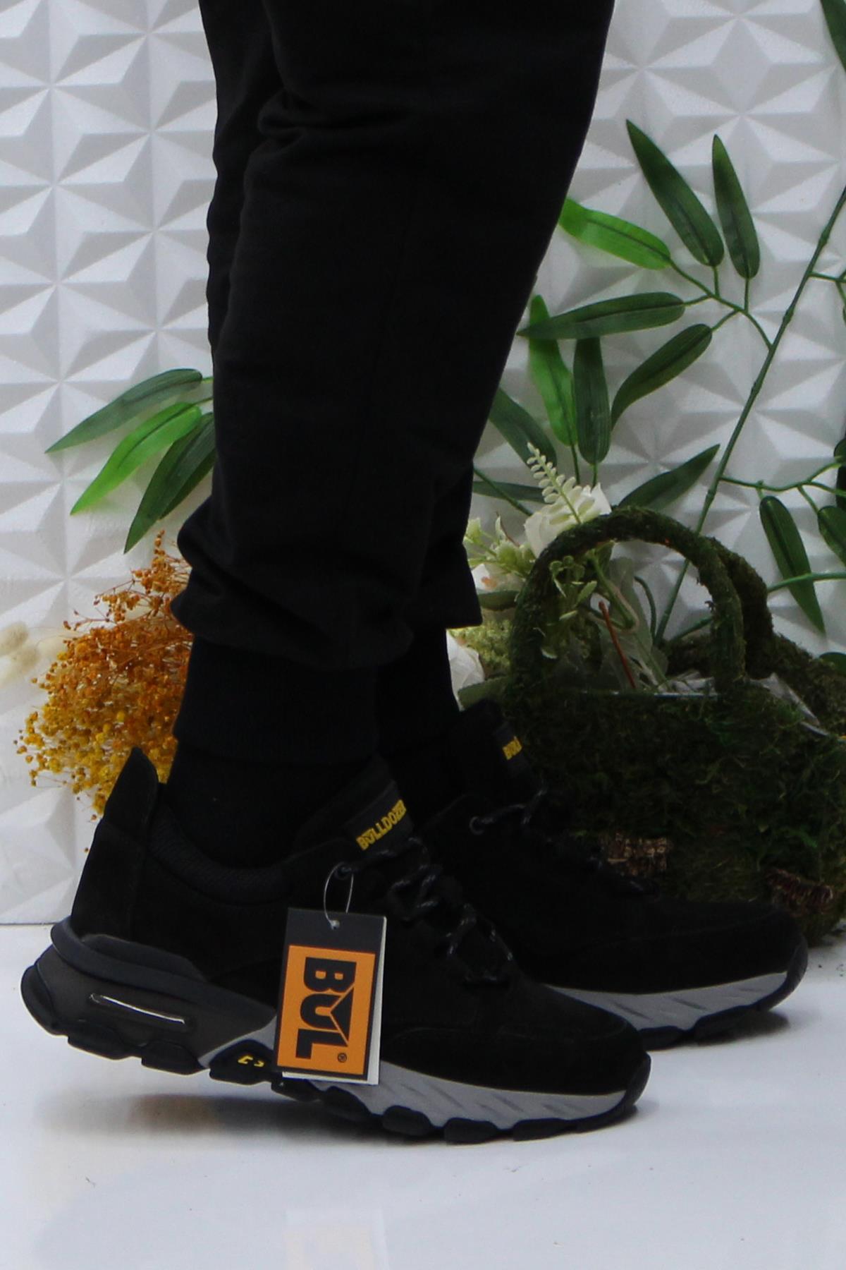 250011 Siyah Nubuk Rahat Orijinal Ürün Hakiki Deri Erkek Ayakkabı - Görsel 2