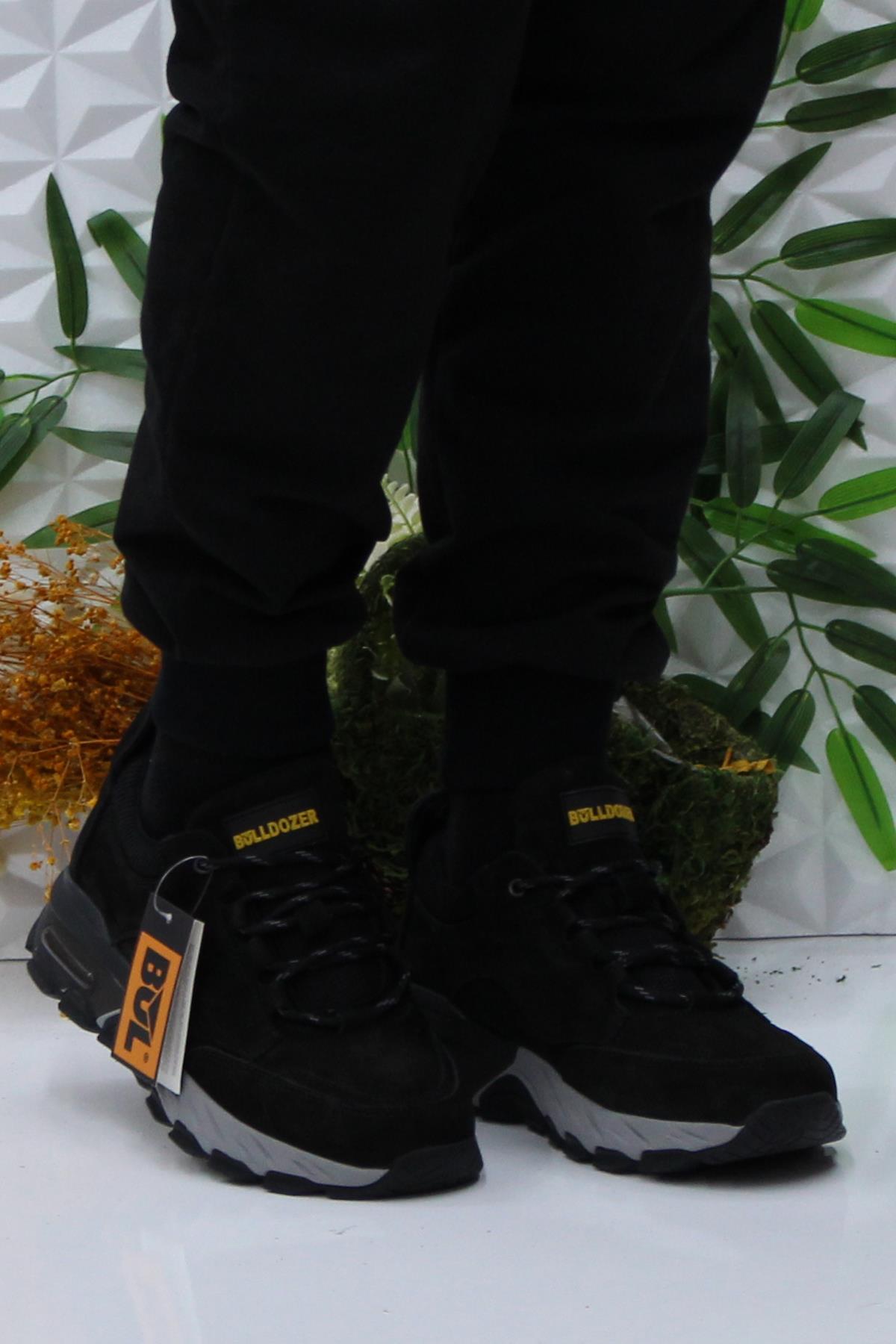 250011 Siyah Nubuk Rahat Orijinal Ürün Hakiki Deri Erkek Ayakkabı - Görsel 3