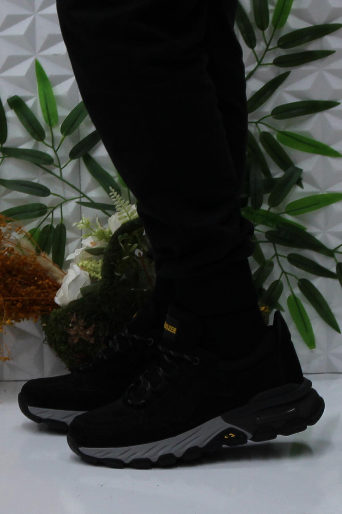 250011 Siyah Nubuk Rahat Orijinal Ürün Hakiki Deri Erkek Ayakkabı - Görsel 4