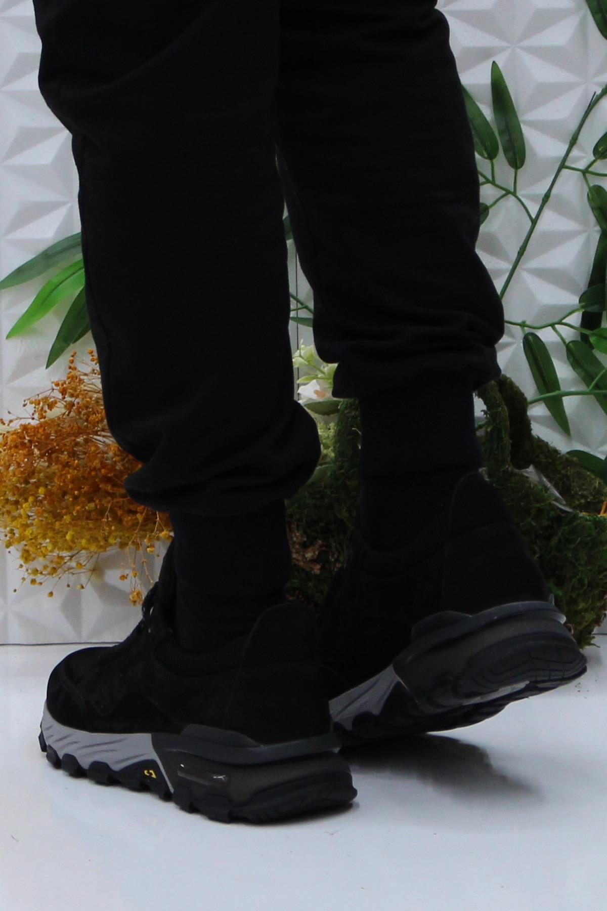 250011 Siyah Nubuk Rahat Orijinal Ürün Hakiki Deri Erkek Ayakkabı - Görsel 5