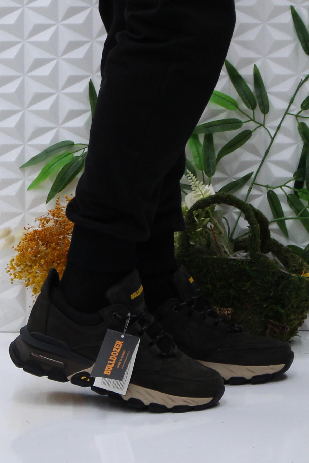 250011 Antrasit Nubuk Rahat Orijinal Ürün Hakiki Deri Erkek Ayakkabı - Görsel 2